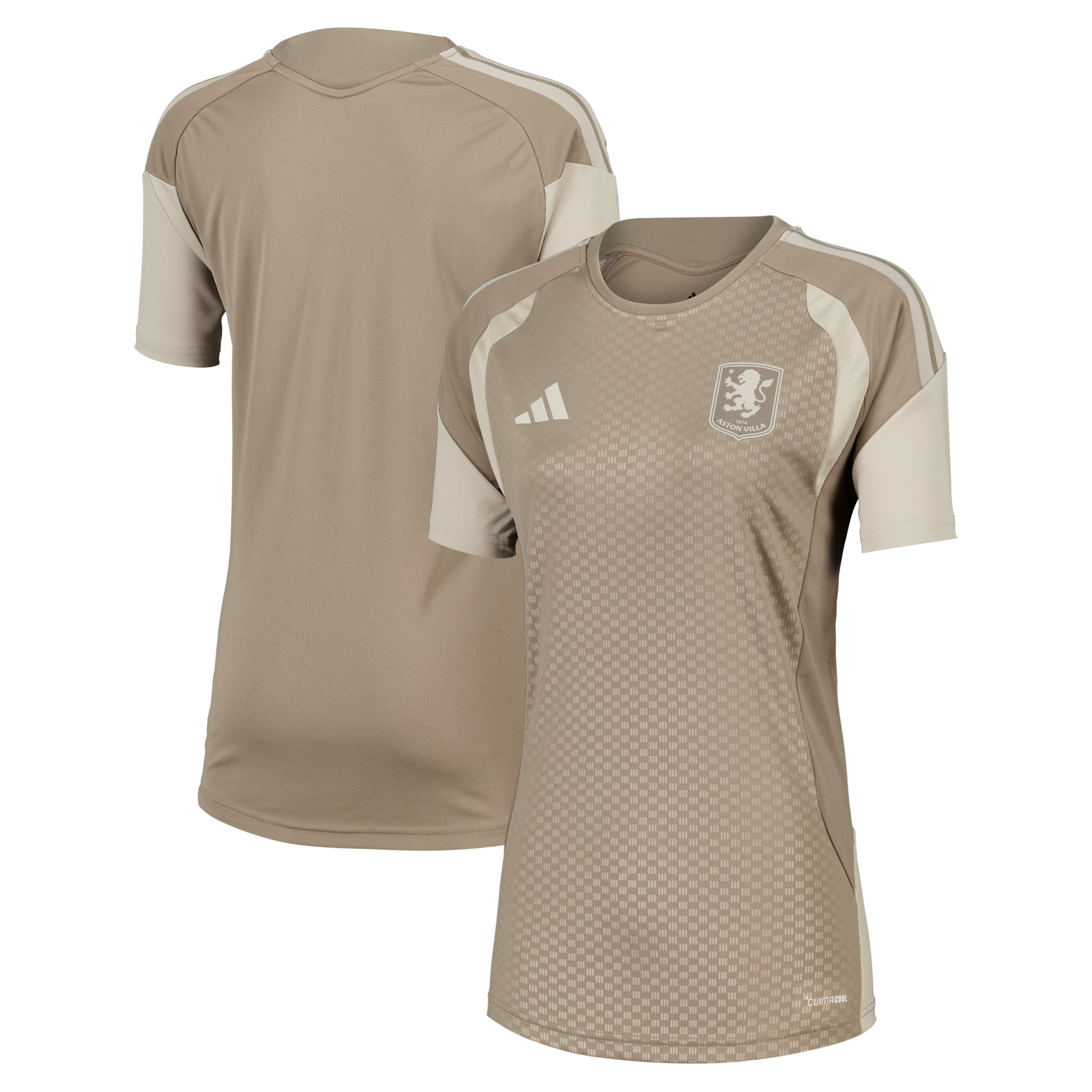 Aston Villa adidas Training Jersey - Light Brown - Womens, , rebel_hi-res