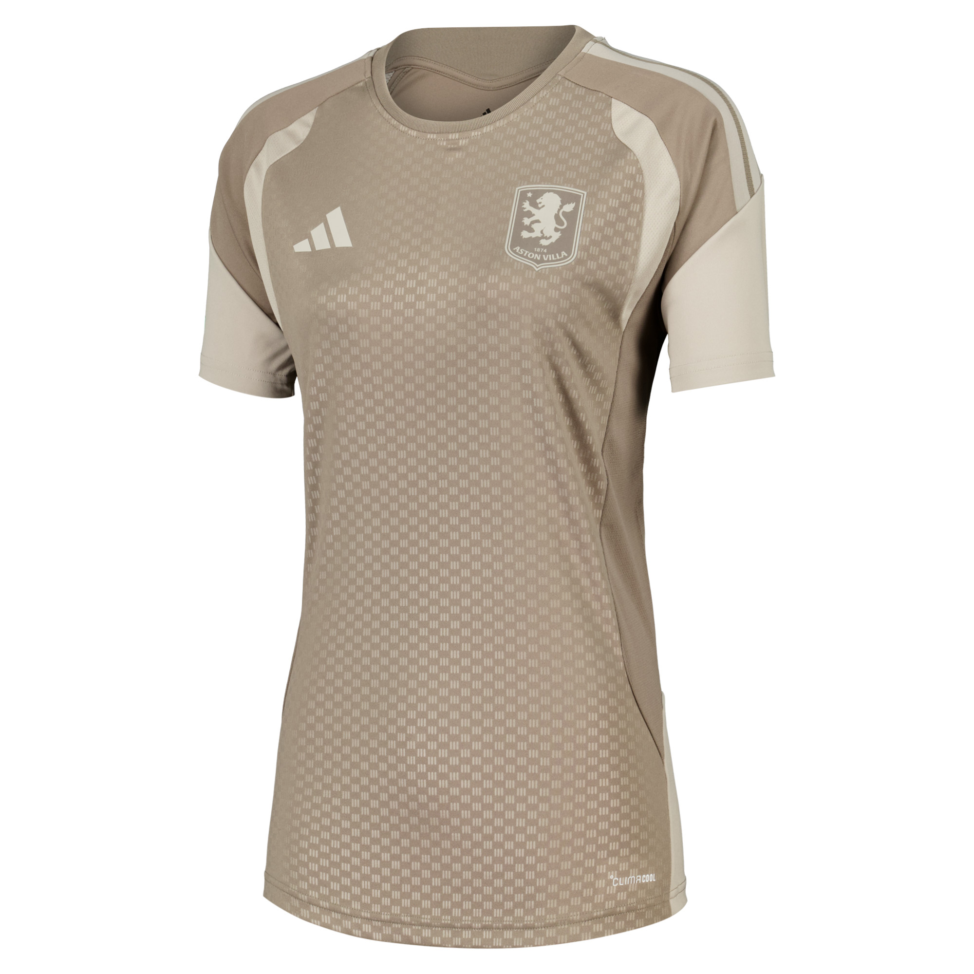 Aston Villa adidas Training Jersey - Light Brown - Womens, , rebel_hi-res