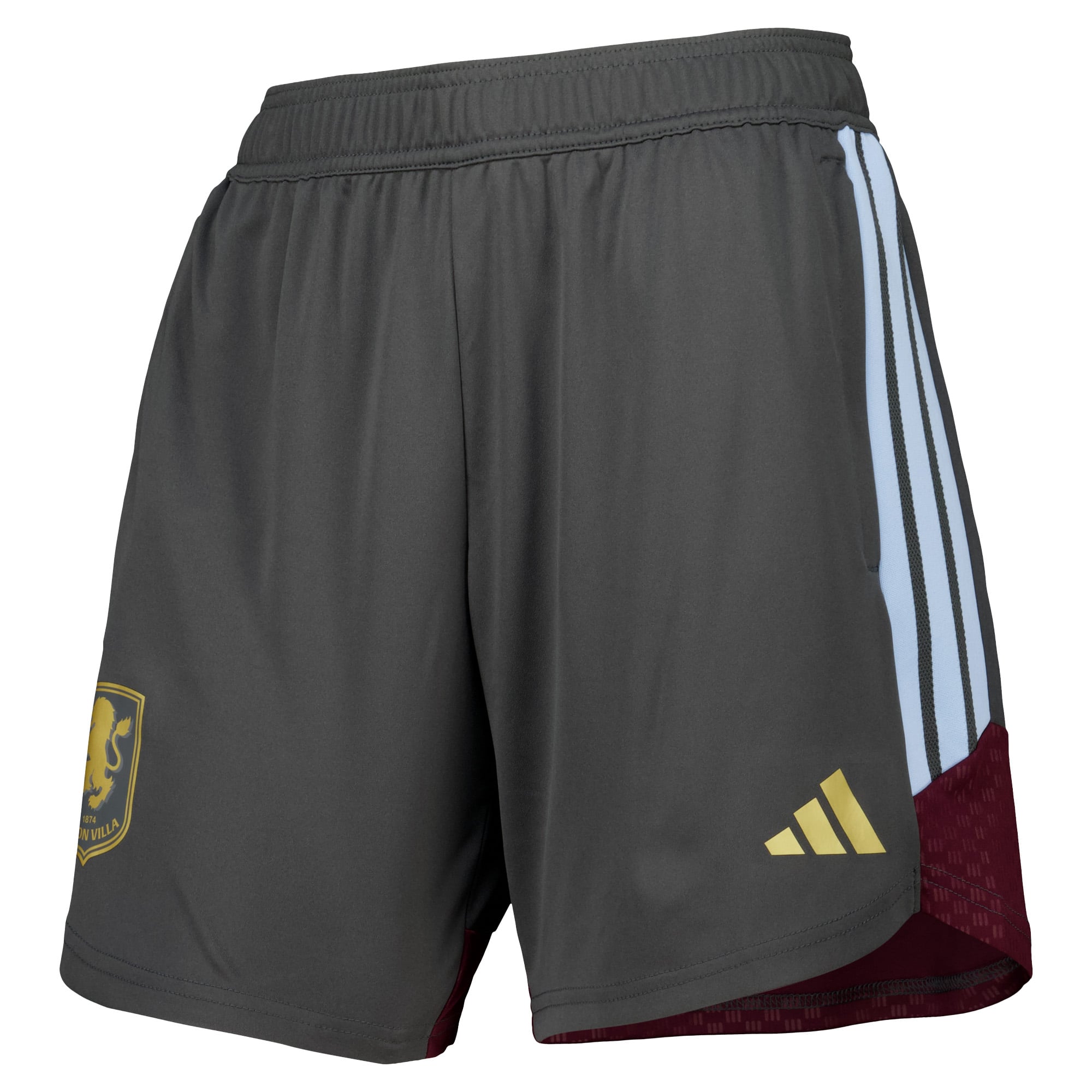 Aston Villa adidas Training Shorts - Charcoal - Womens, , rebel_hi-res