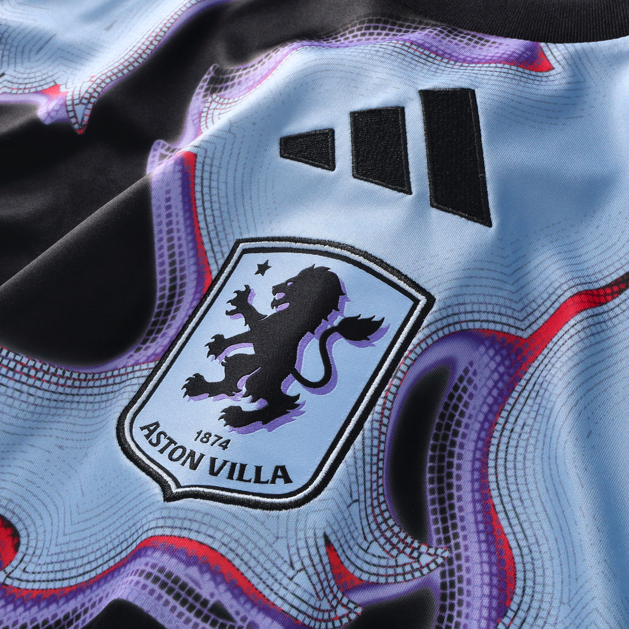 Aston Villa adidas Pre Match Jersey - Black - Kids, , rebel_hi-res