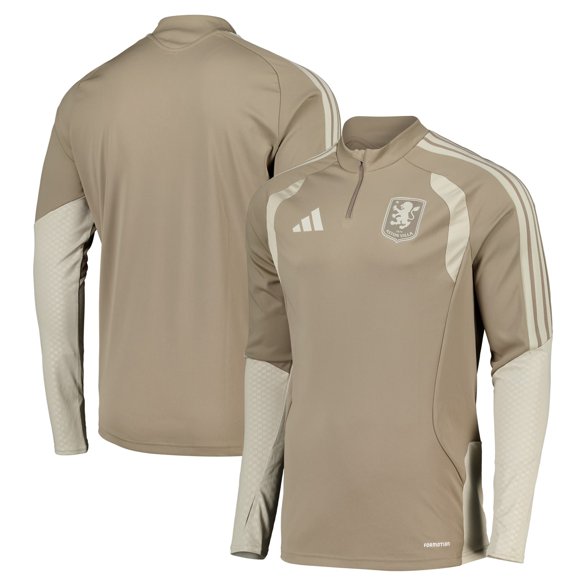 Aston Villa adidas Training Top - Light Brown - Kids, , rebel_hi-res