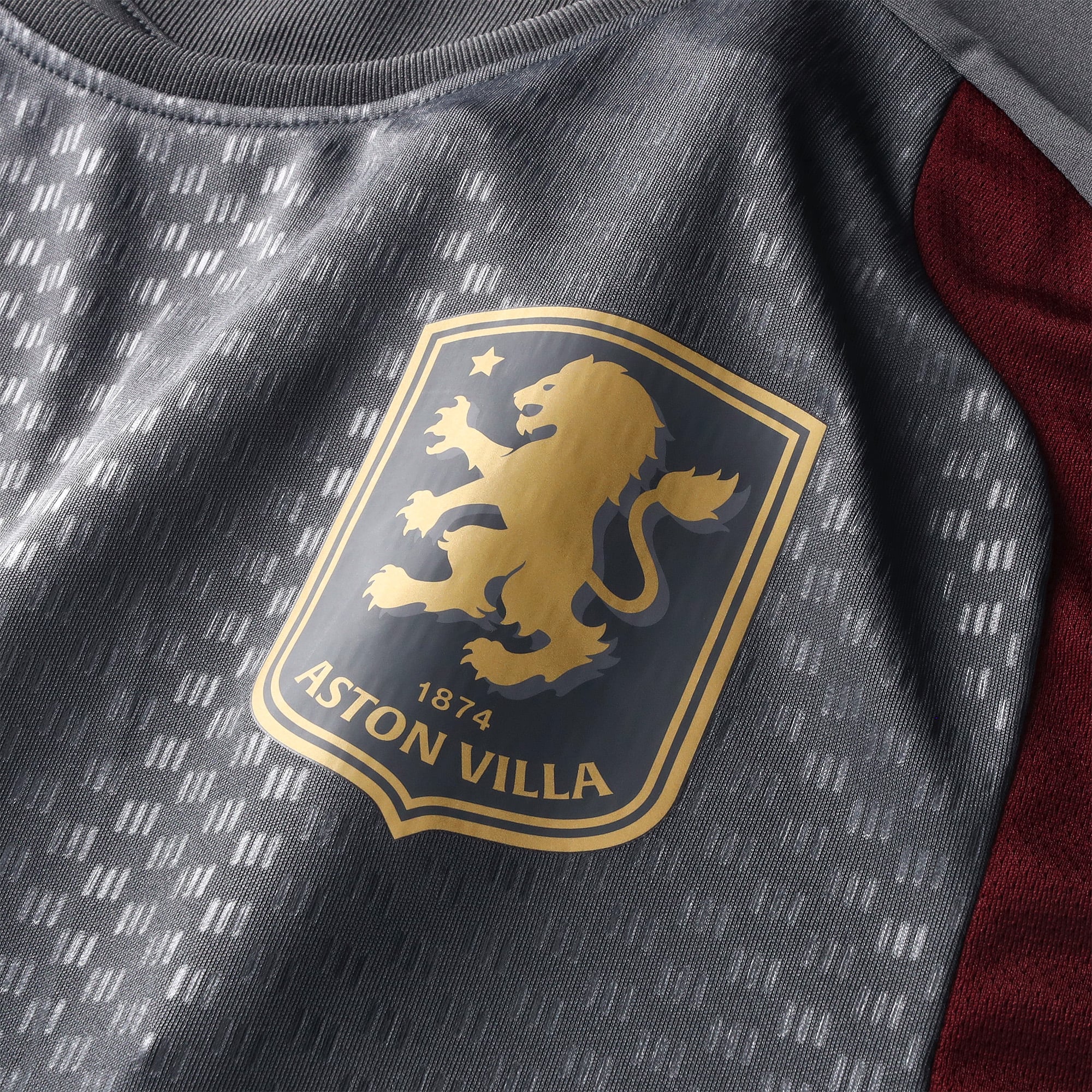 Aston Villa adidas Training Jersey - Charcoal - Kids, , rebel_hi-res