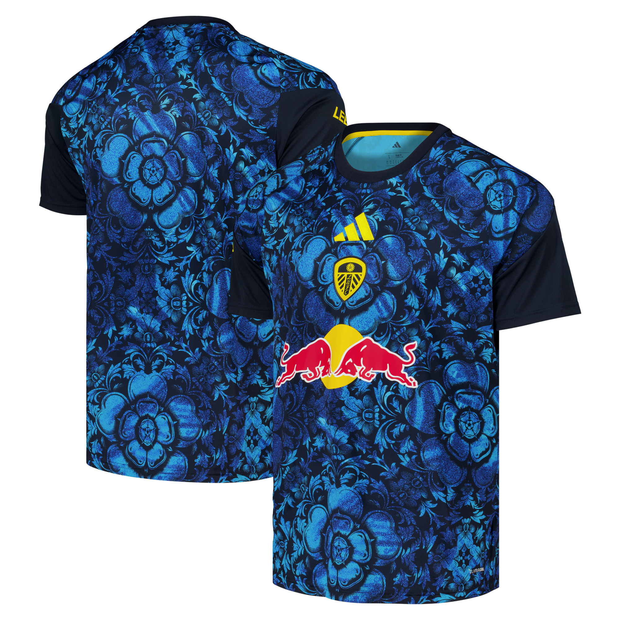 Leeds United adidas Pre Match Jersey - Blue, , rebel_hi-res