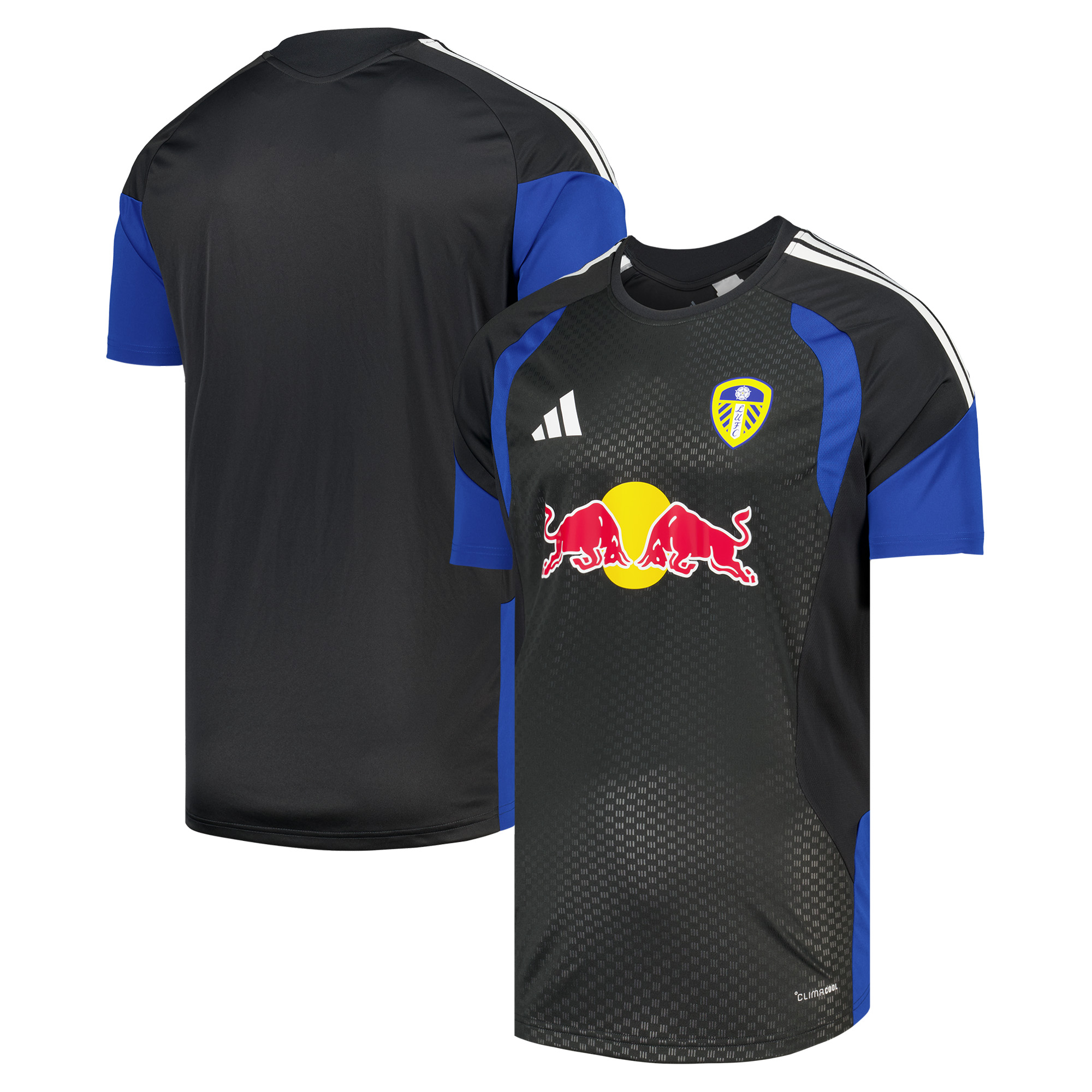 Leeds United adidas Training Jersey - Dark Grey, , rebel_hi-res