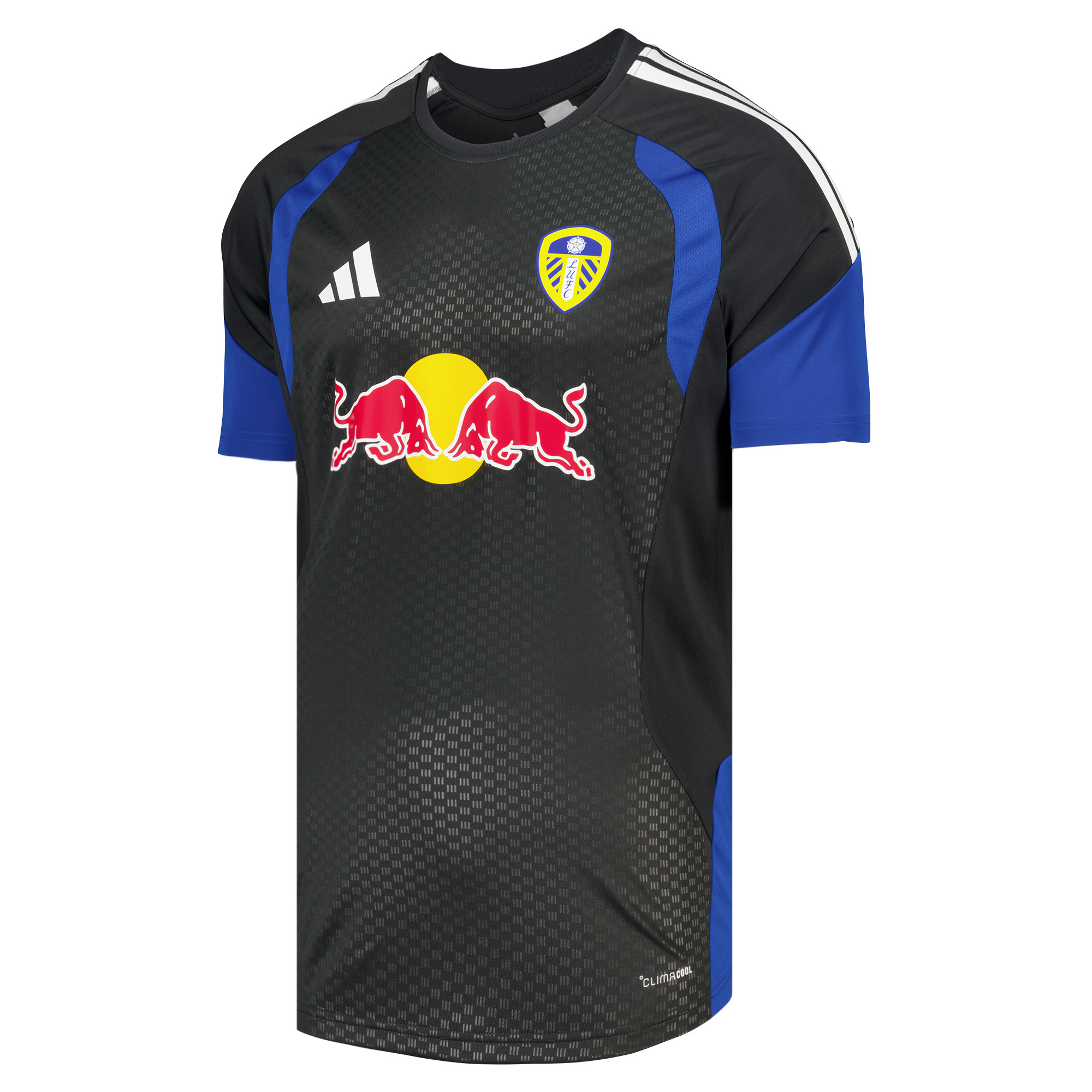 Leeds United adidas Training Jersey - Dark Grey, , rebel_hi-res