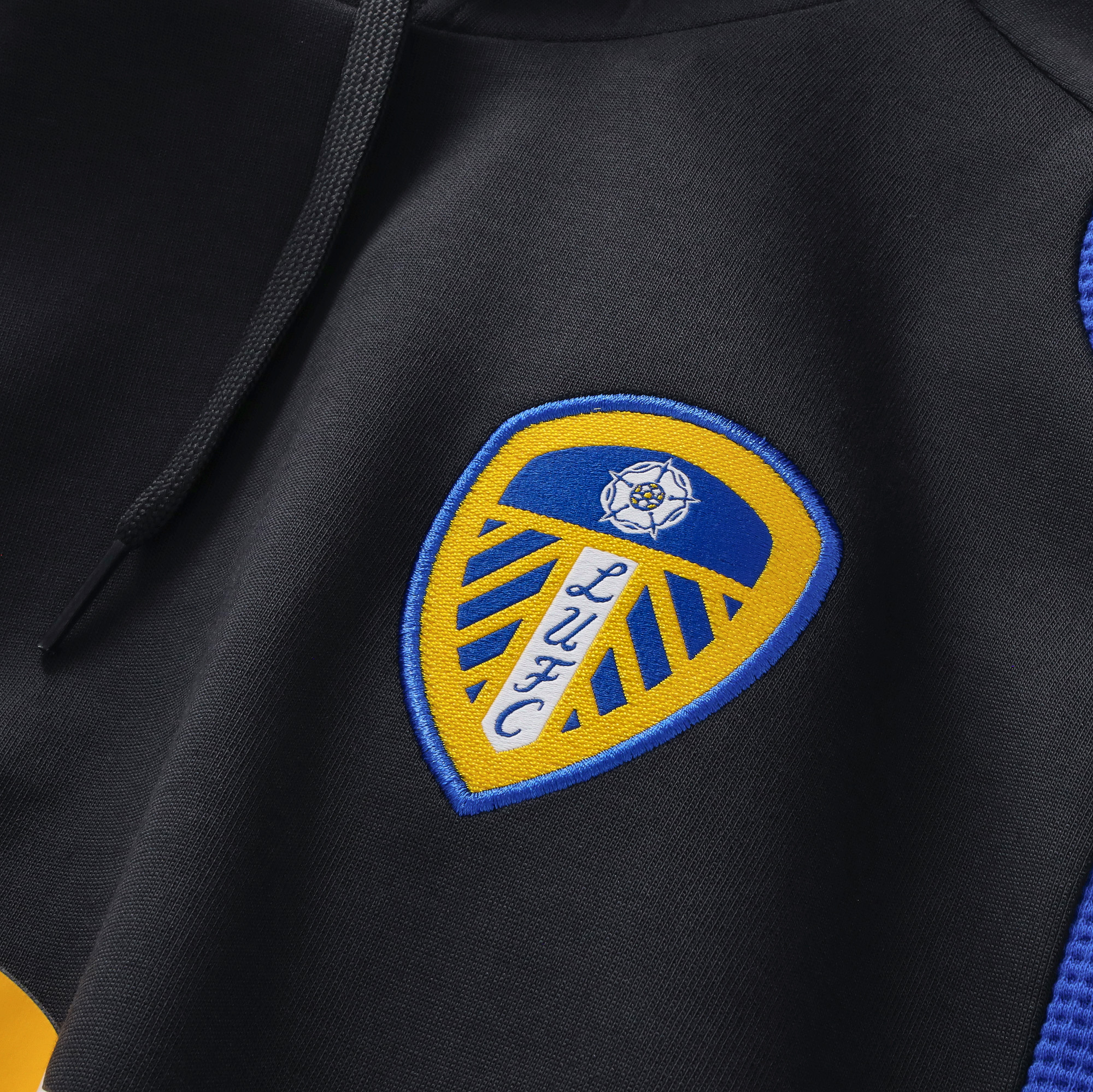 Leeds United adidas Training Hoodie - Dark Grey, , rebel_hi-res