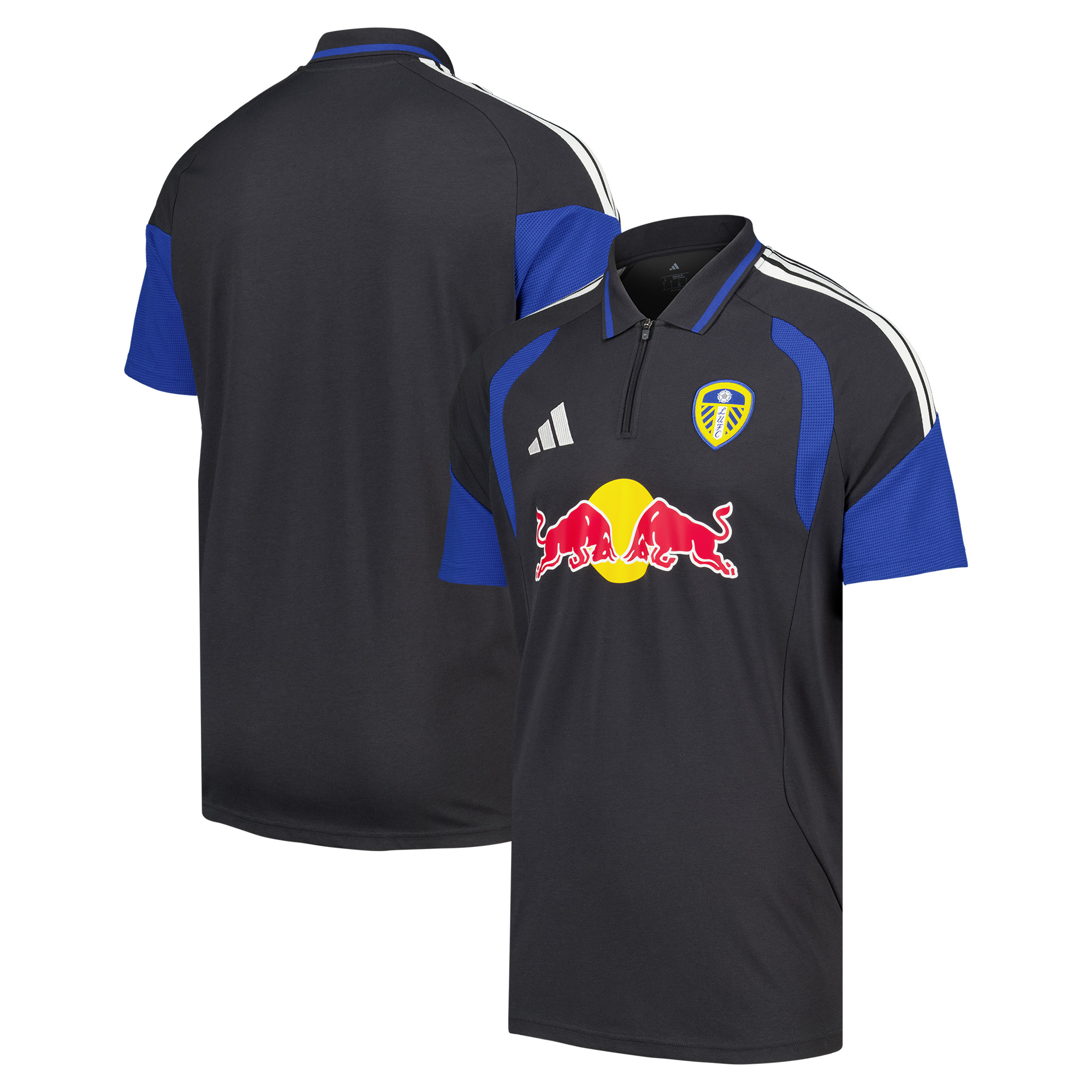 Leeds United adidas Training Polo - Dark Grey, , rebel_hi-res