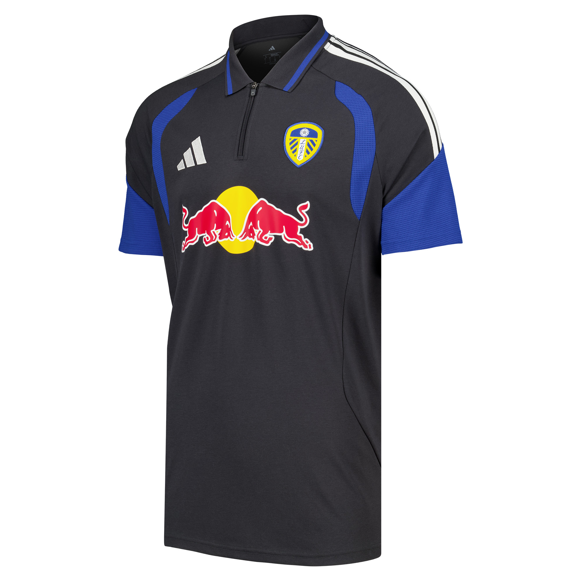 Leeds United adidas Training Polo - Dark Grey, , rebel_hi-res