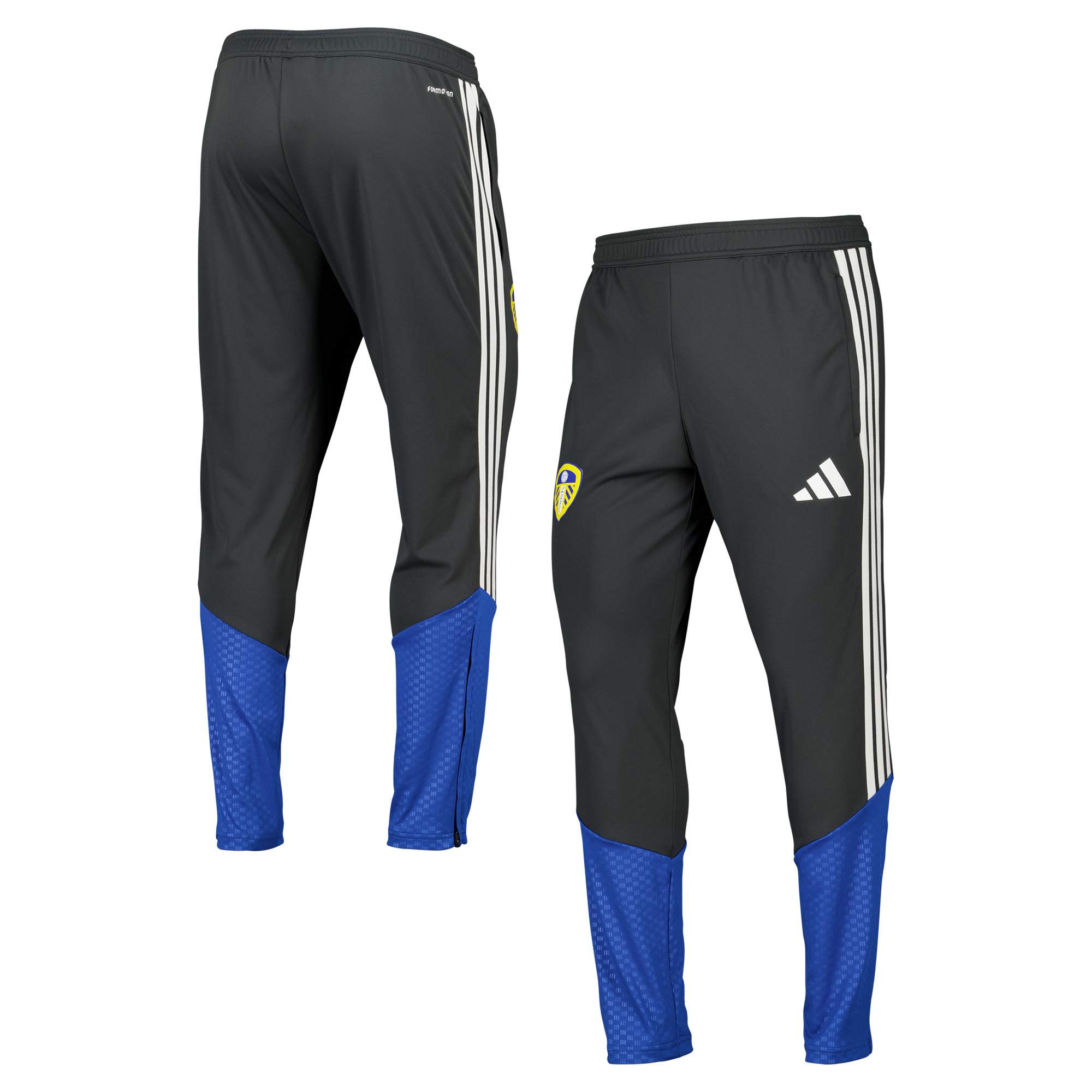 Leeds United adidas Training Pants - Dark Grey, , rebel_hi-res