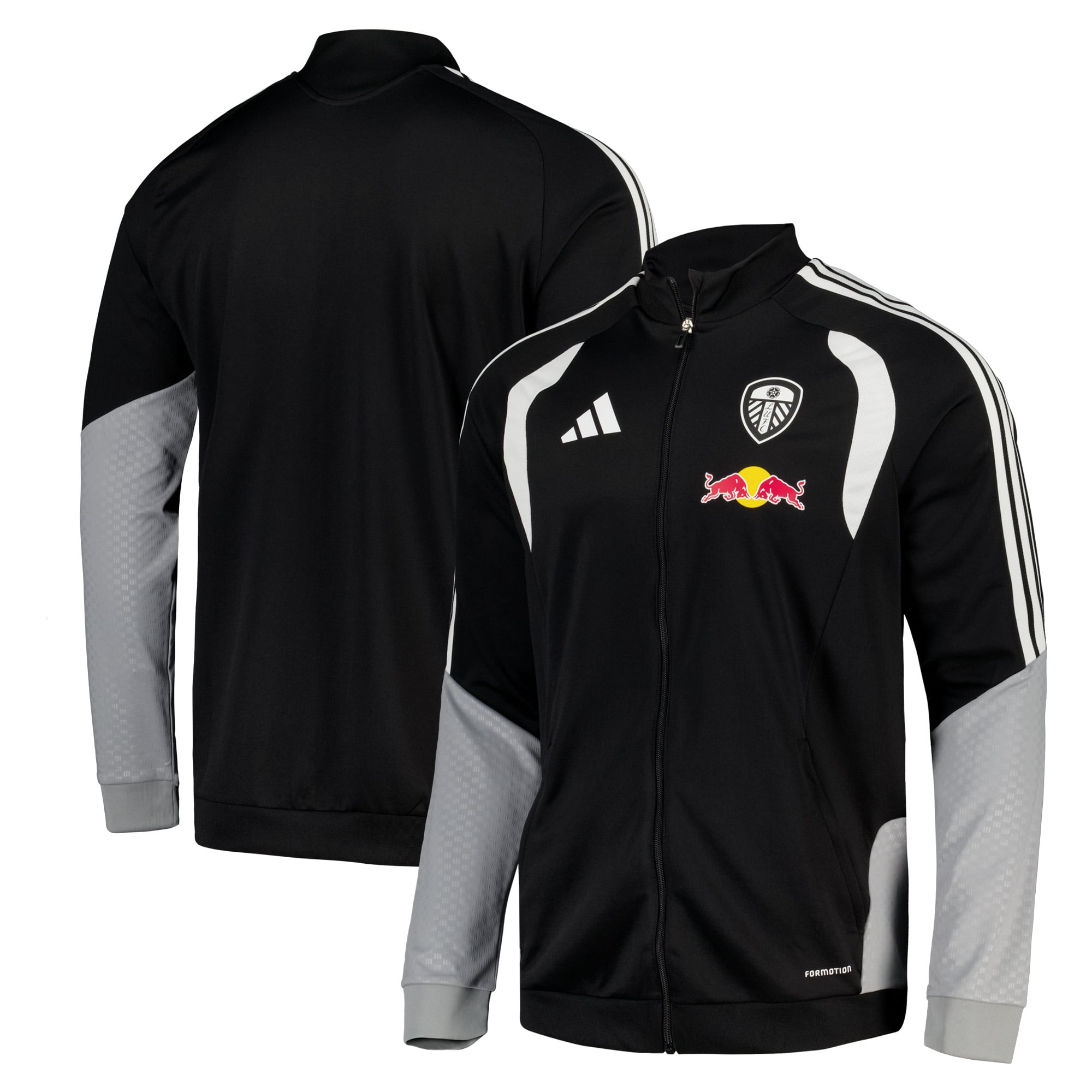 Leeds United adidas Training Track Jacket - Black