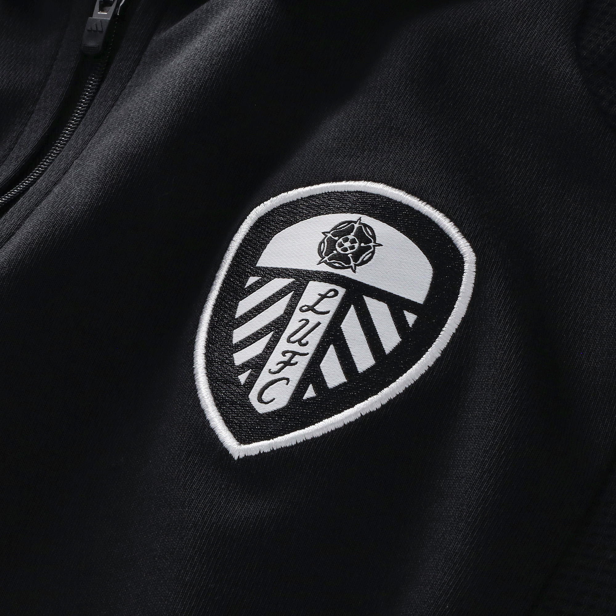 Leeds United adidas Training Polo - Black, , rebel_hi-res