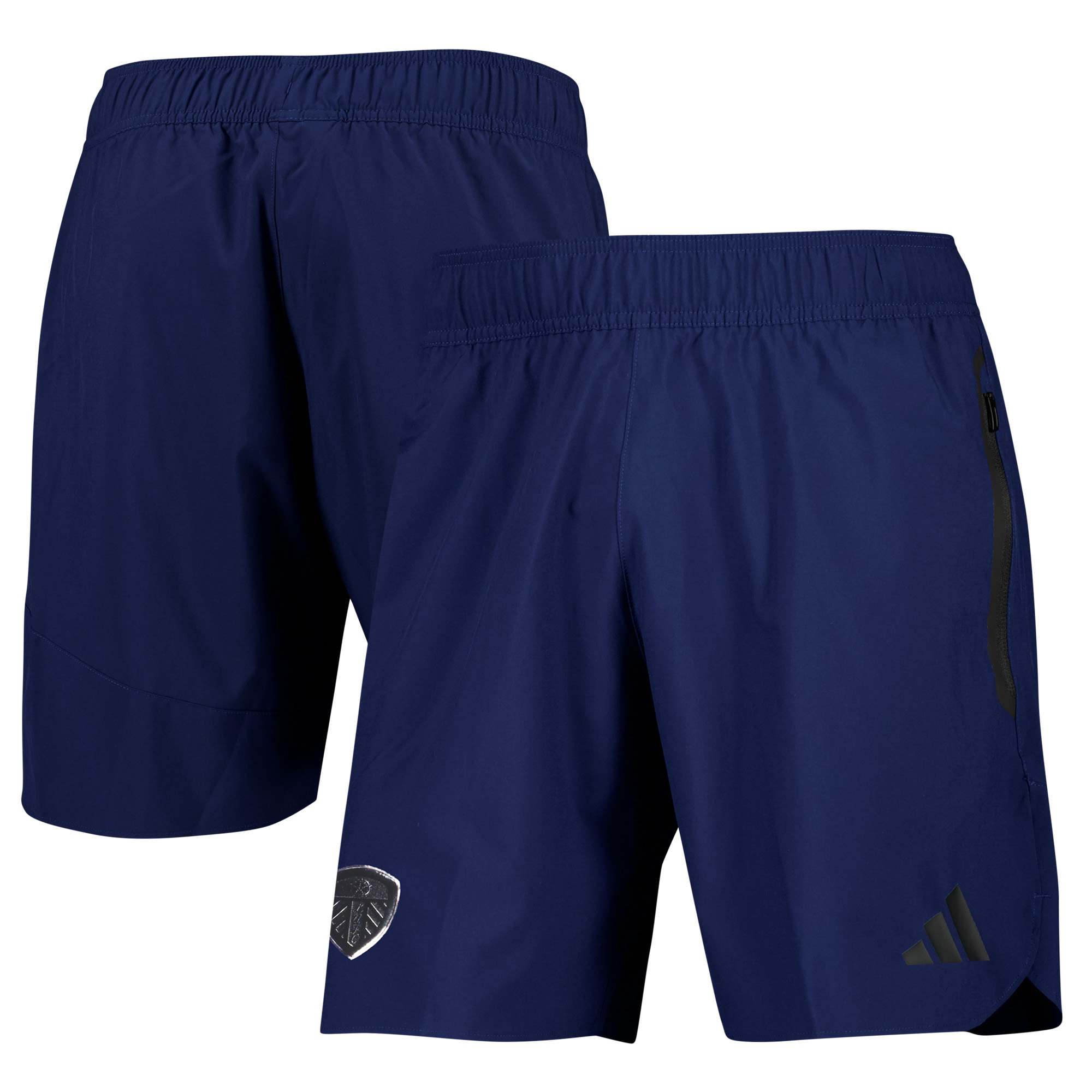 Leeds United adidas Tiro Travel Shorts - Navy, , rebel_hi-res