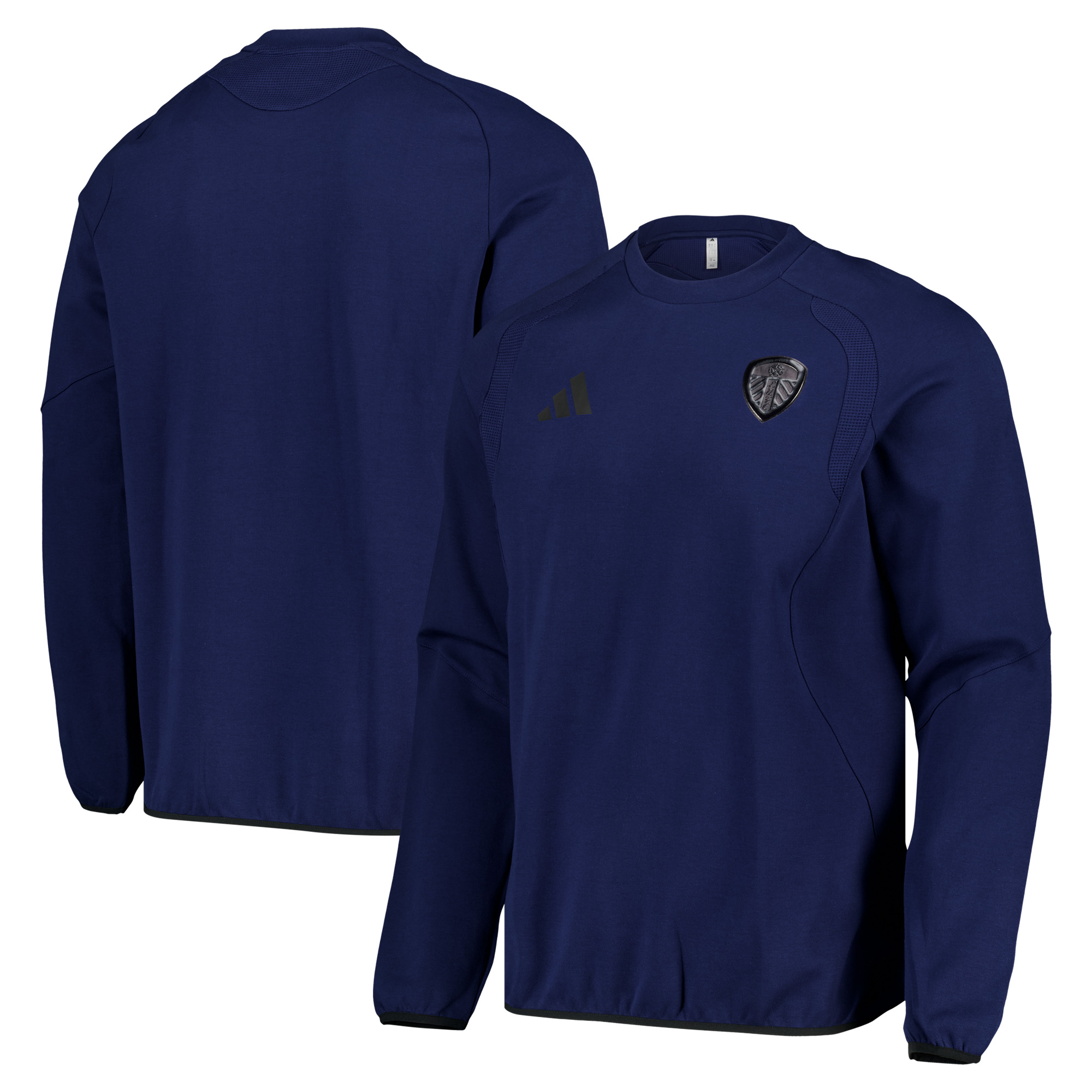 Leeds United adidas Tiro Travel Crew Sweatshirt - Navy, , rebel_hi-res