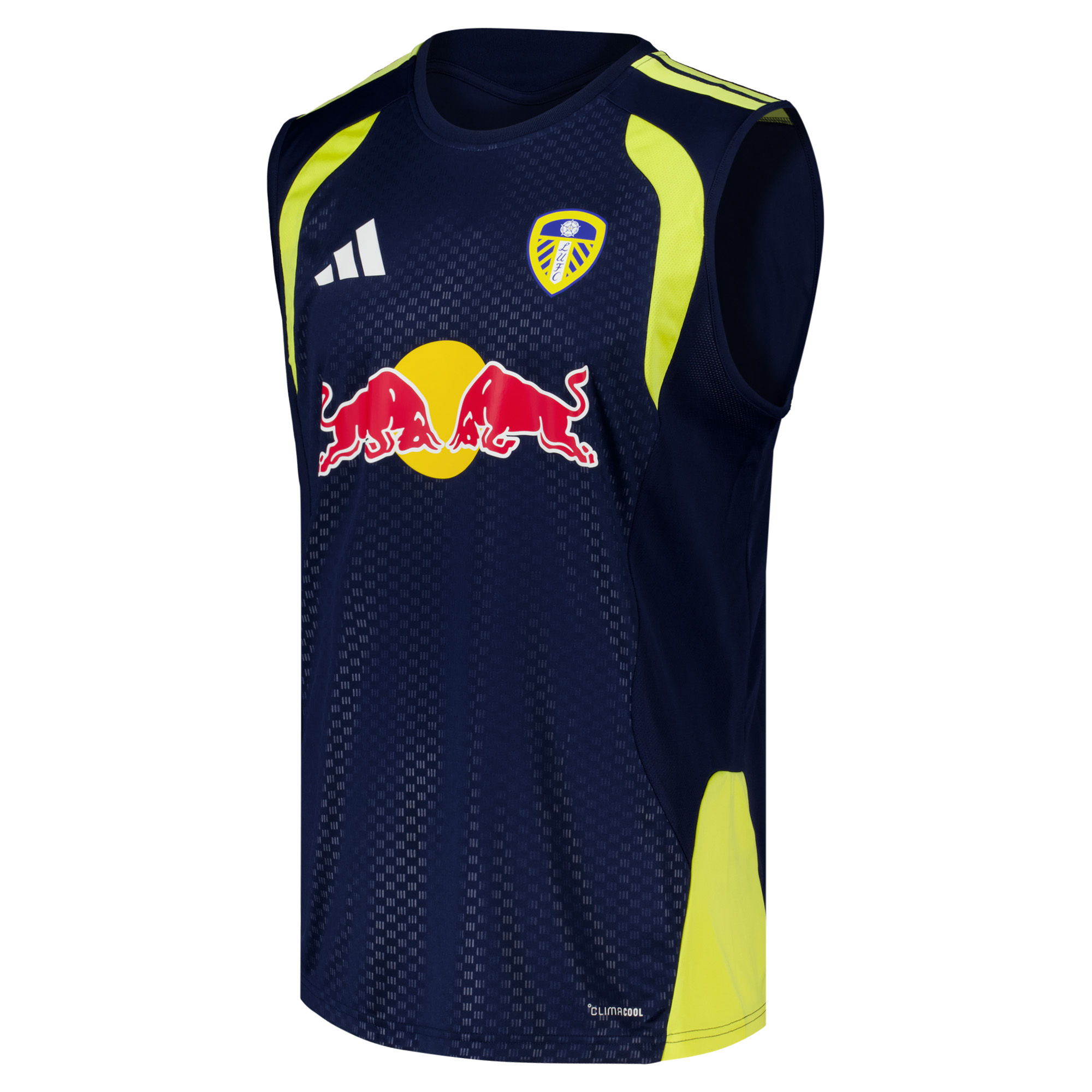 Leeds United adidas Training Sleeveless Jersey - Navy, , rebel_hi-res