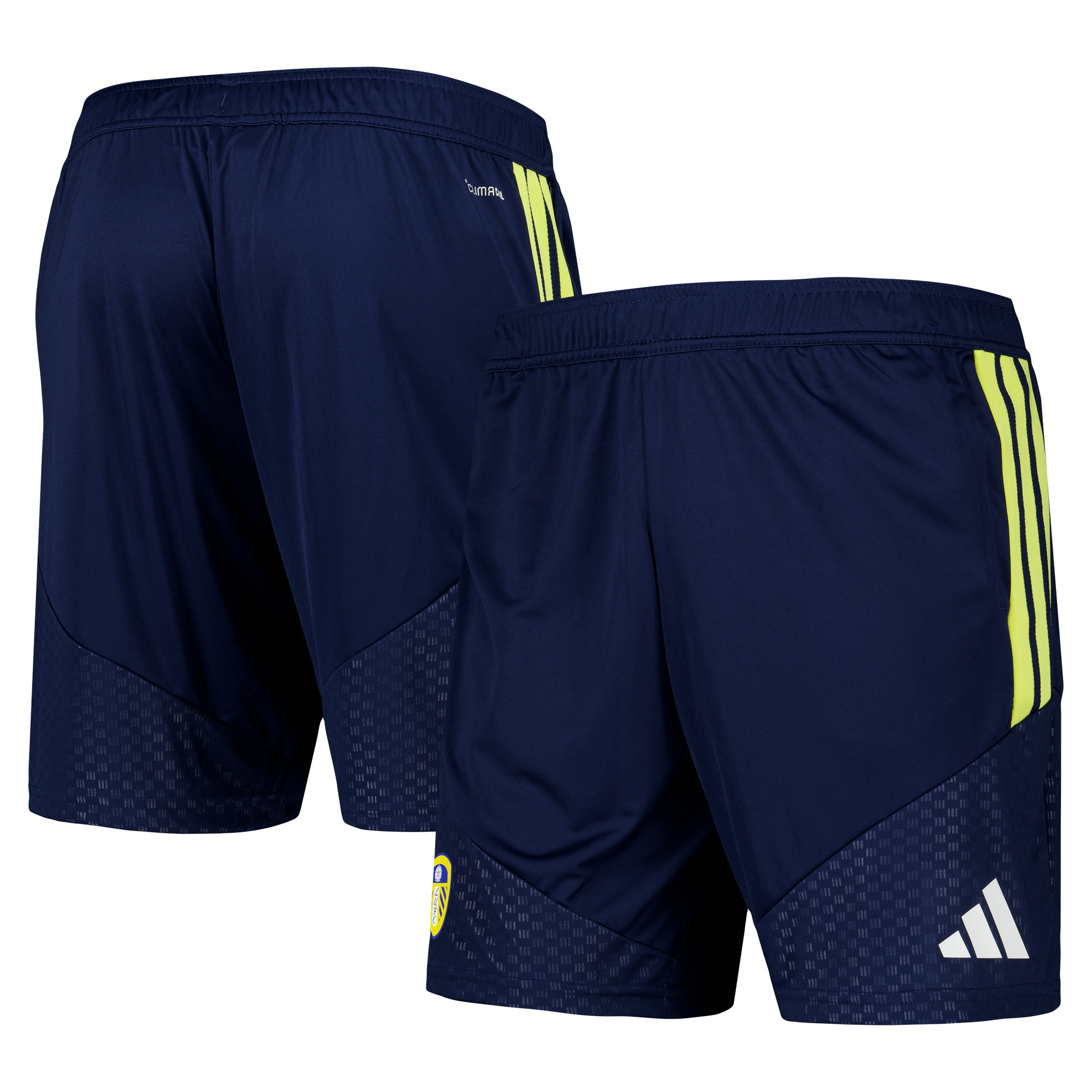 Leeds United adidas Training Shorts - Navy, , rebel_hi-res