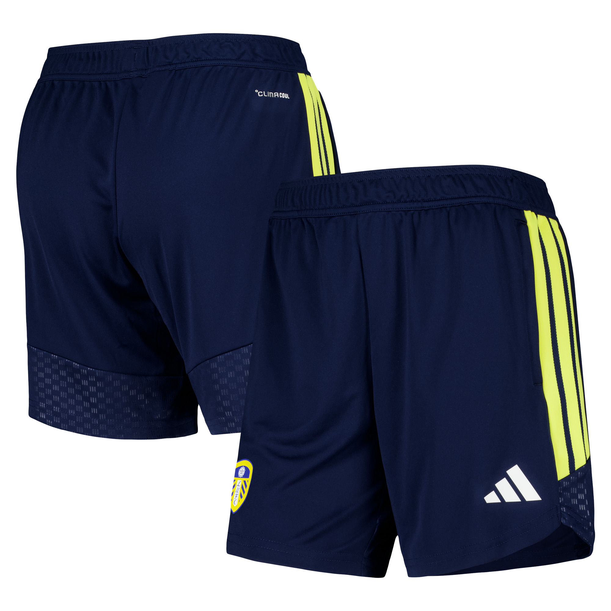 Leeds United adidas Training Shorts - Navy - Womens, , rebel_hi-res