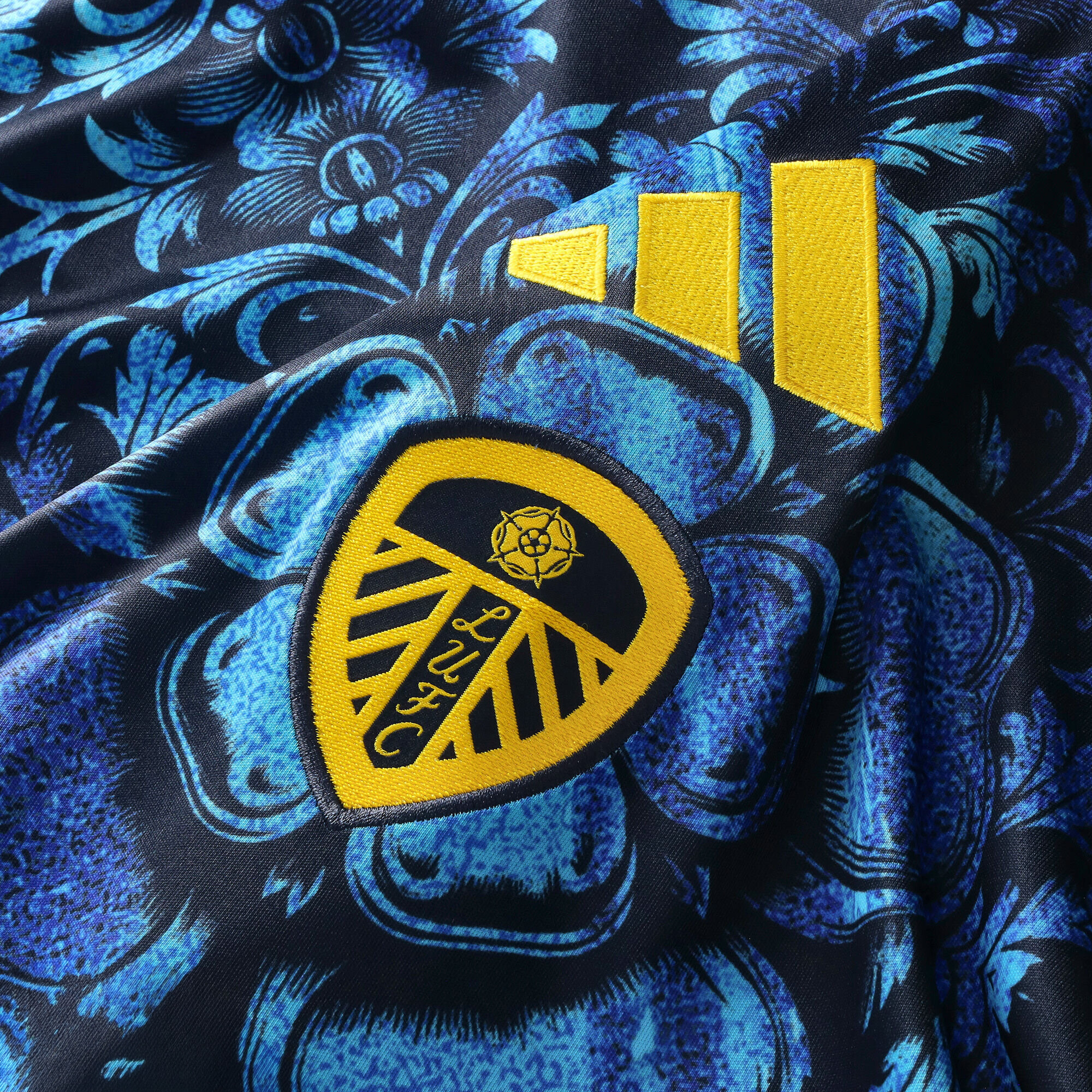 Leeds United adidas Pre Match Jersey - Blue - Kids, , rebel_hi-res