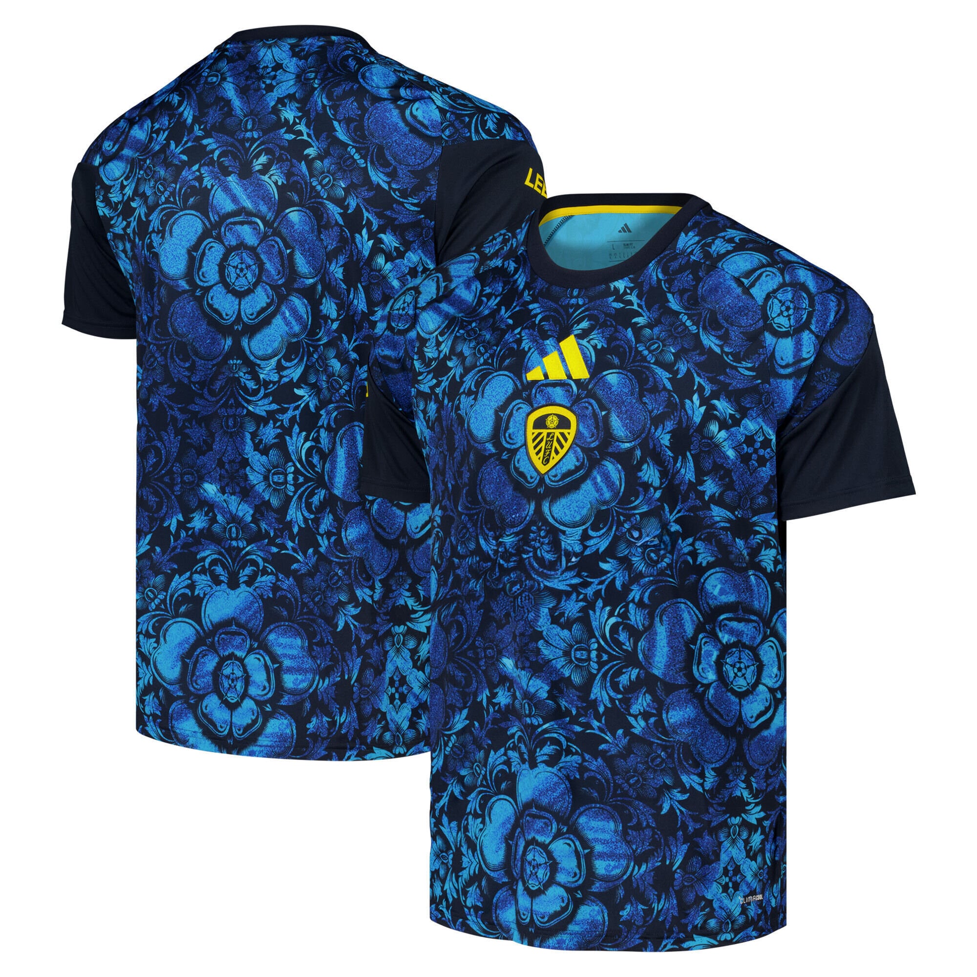Leeds United adidas Pre Match Jersey - Blue - Kids