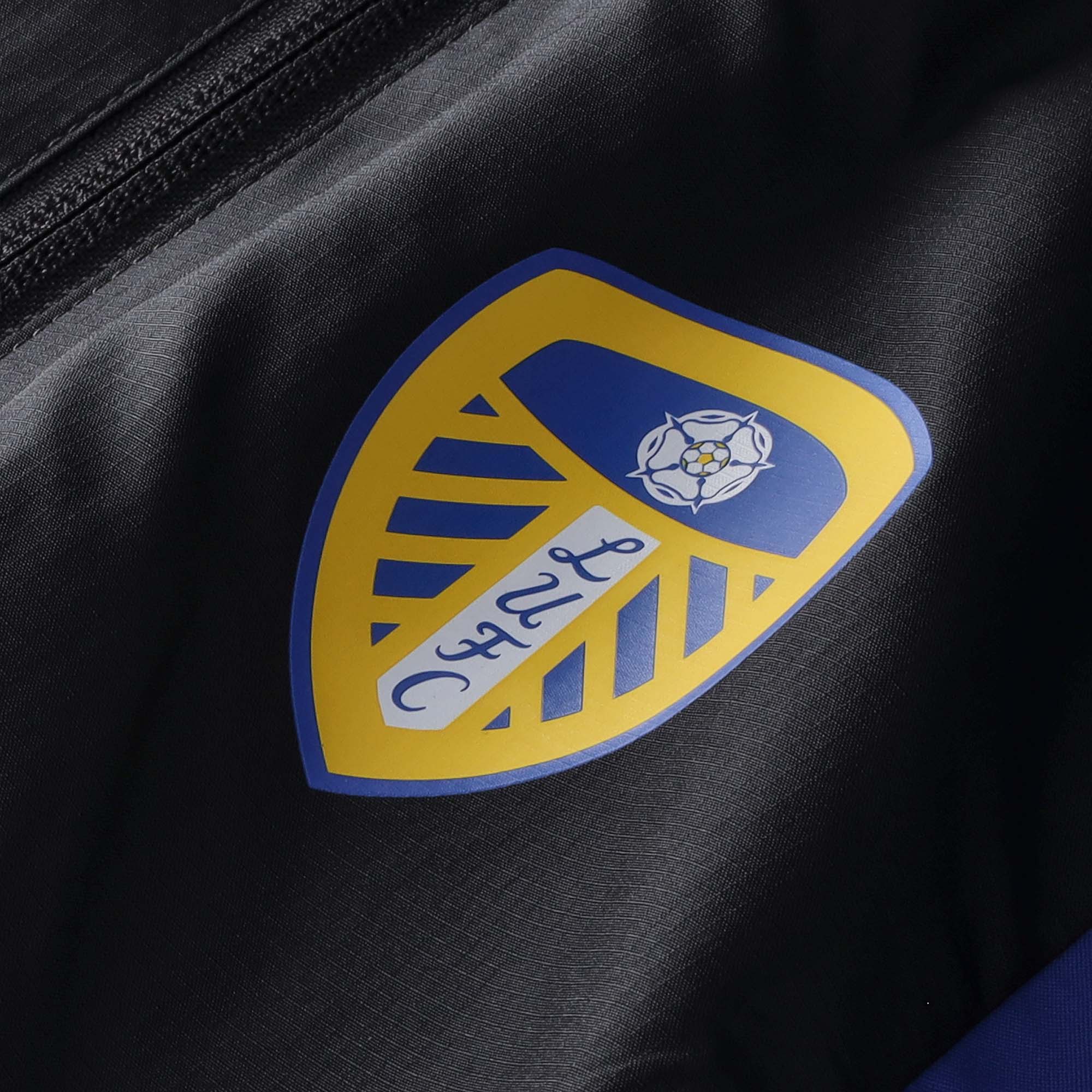 Leeds United adidas Training All Weather Jacket - Dark Grey - Kids, , rebel_hi-res