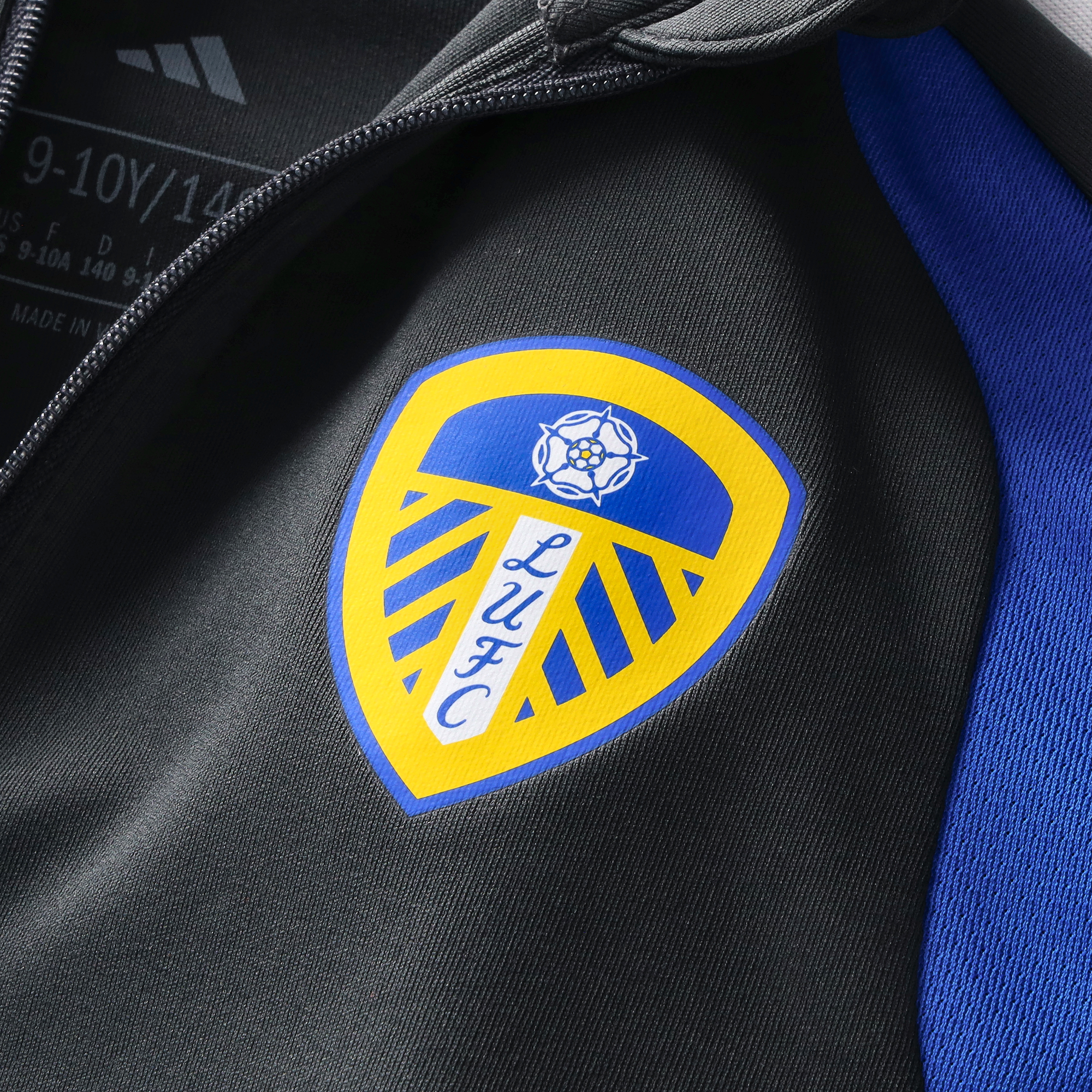 Leeds United adidas Training Top - Dark Grey - Kids, , rebel_hi-res