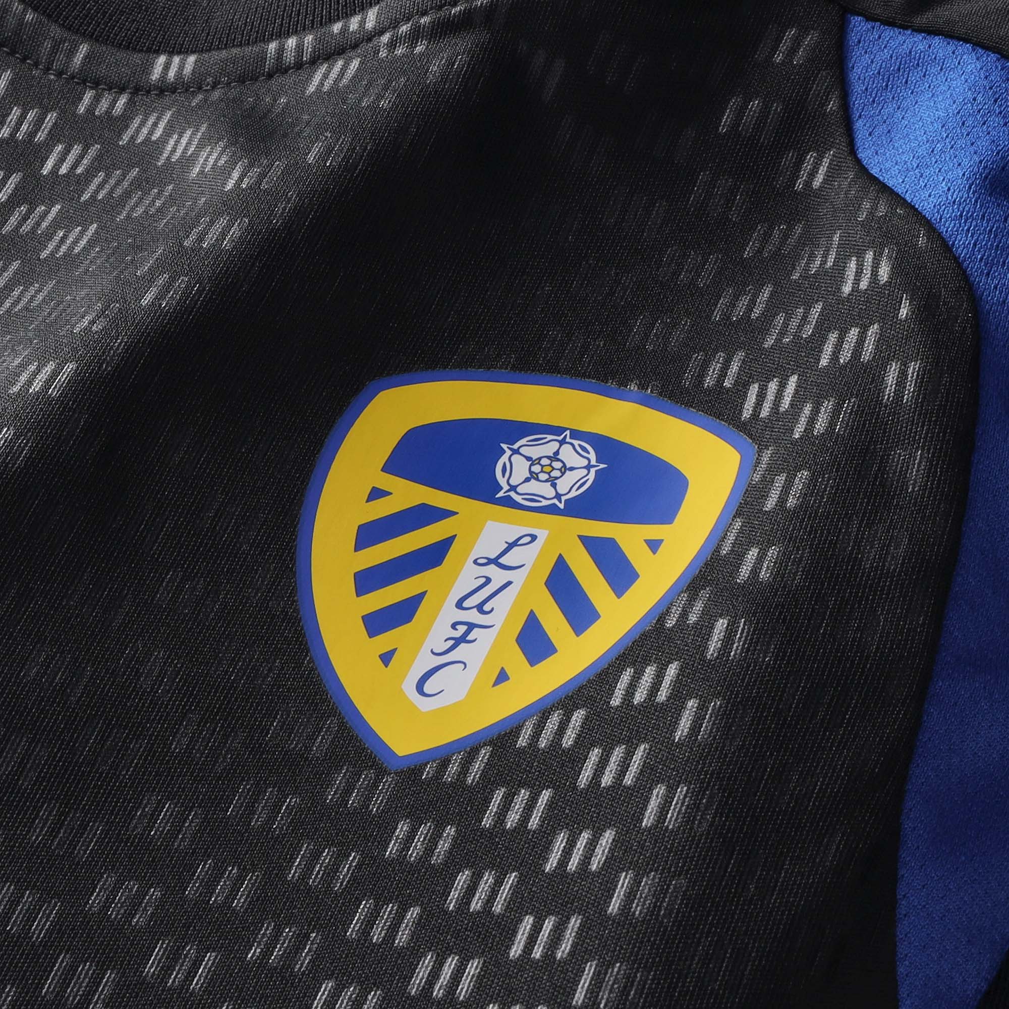 Leeds United adidas Training Jersey - Dark Grey - Kids, , rebel_hi-res
