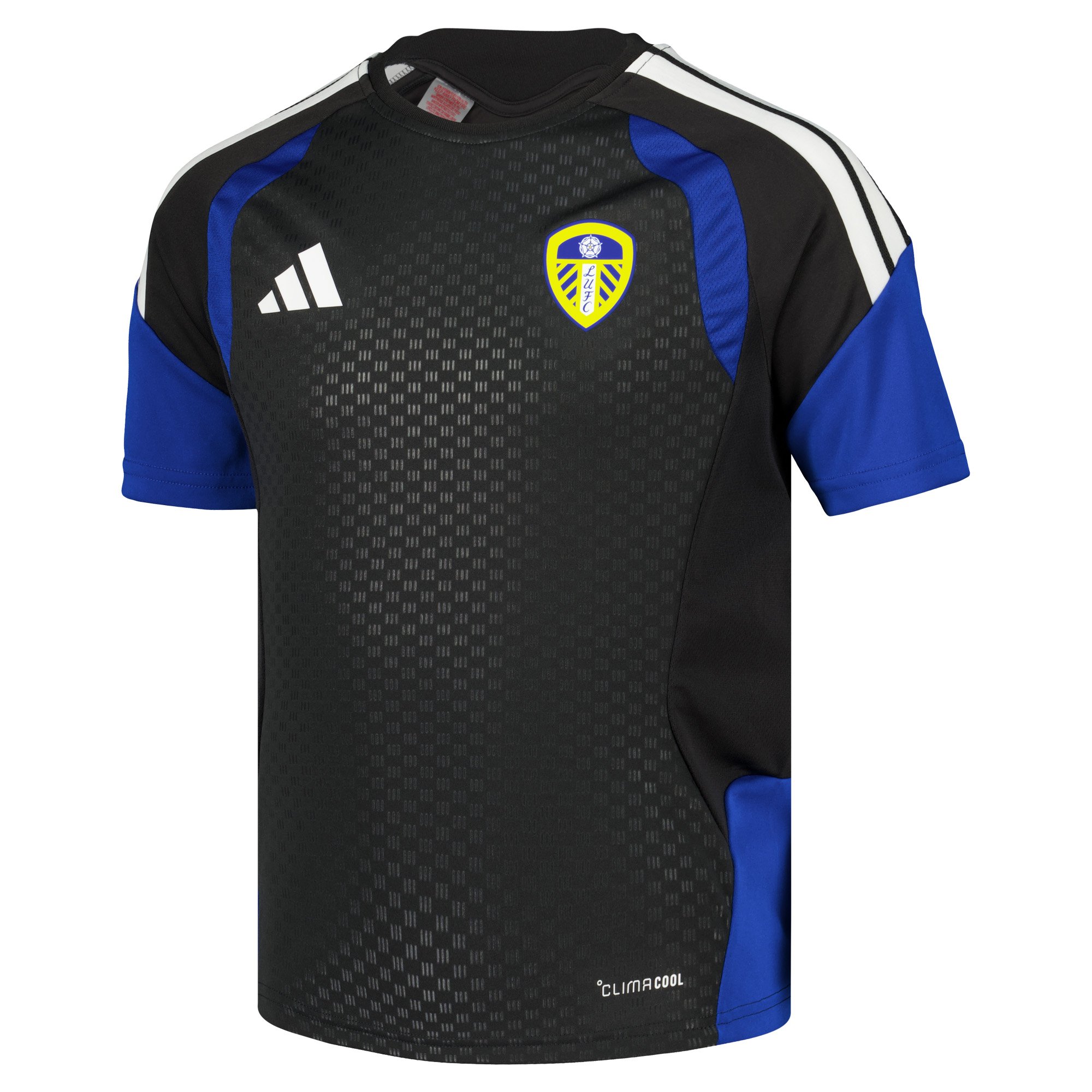 Leeds United adidas Training Jersey - Dark Grey - Kids, , rebel_hi-res