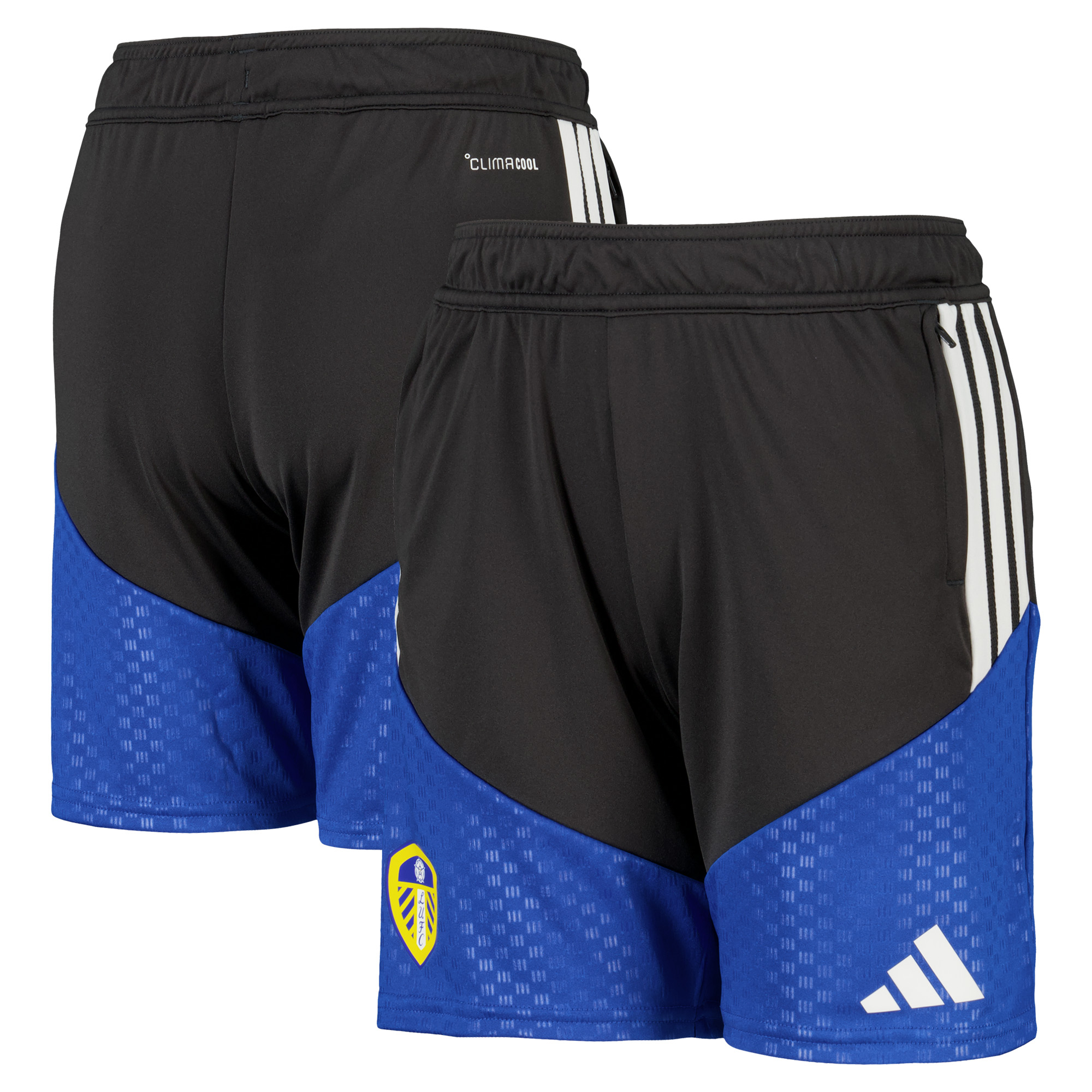Leeds United adidas Training Shorts - Dark Grey - Kids, , rebel_hi-res