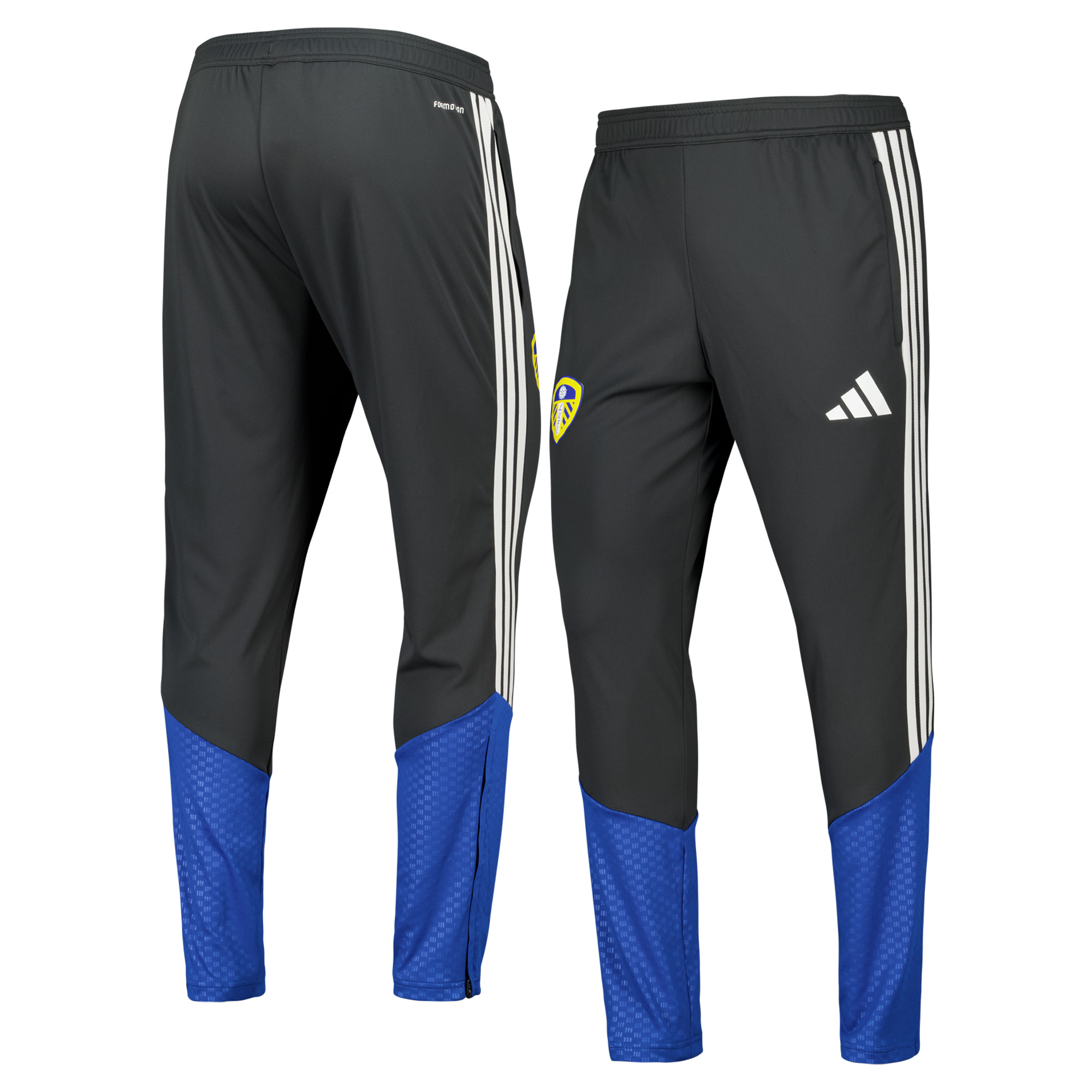Leeds United adidas Training Pants - Dark Grey - Kids, , rebel_hi-res