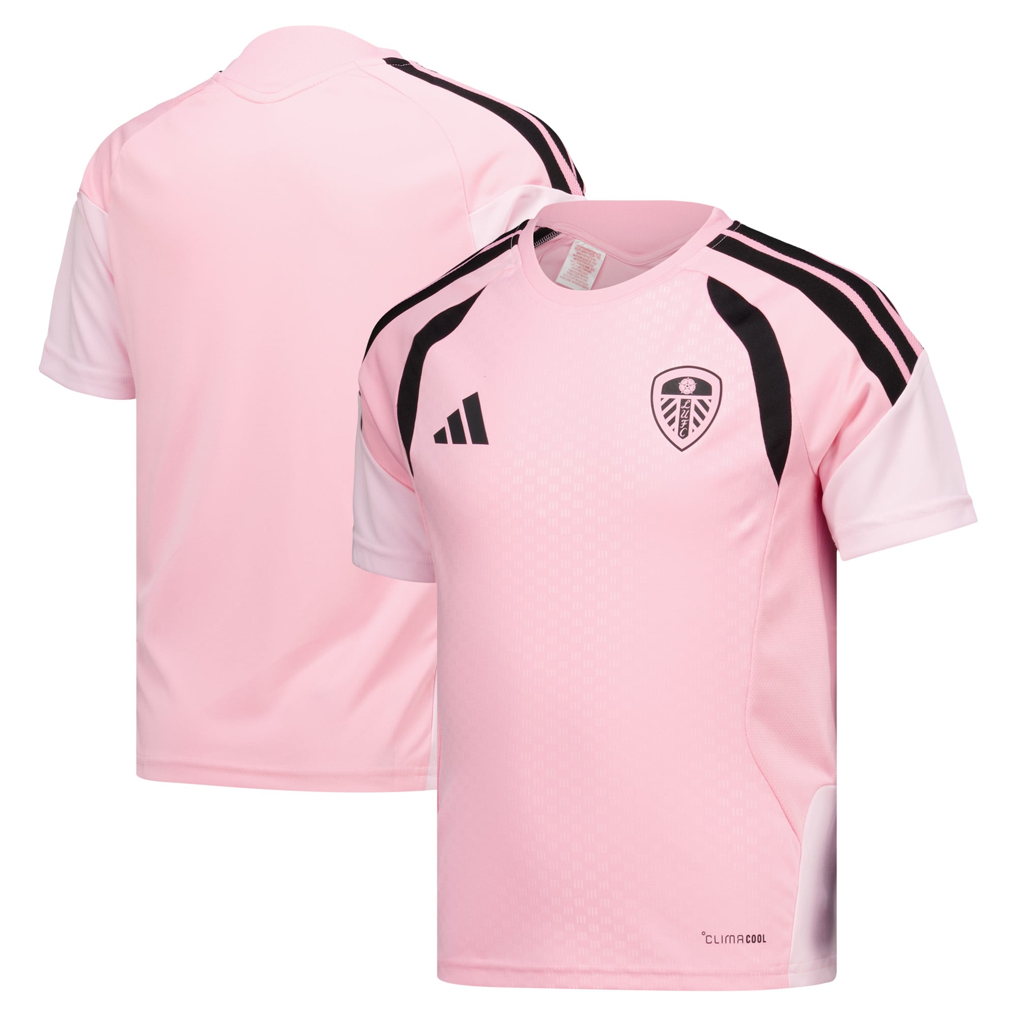 Leeds United adidas Training Jersey - Pink - Kids