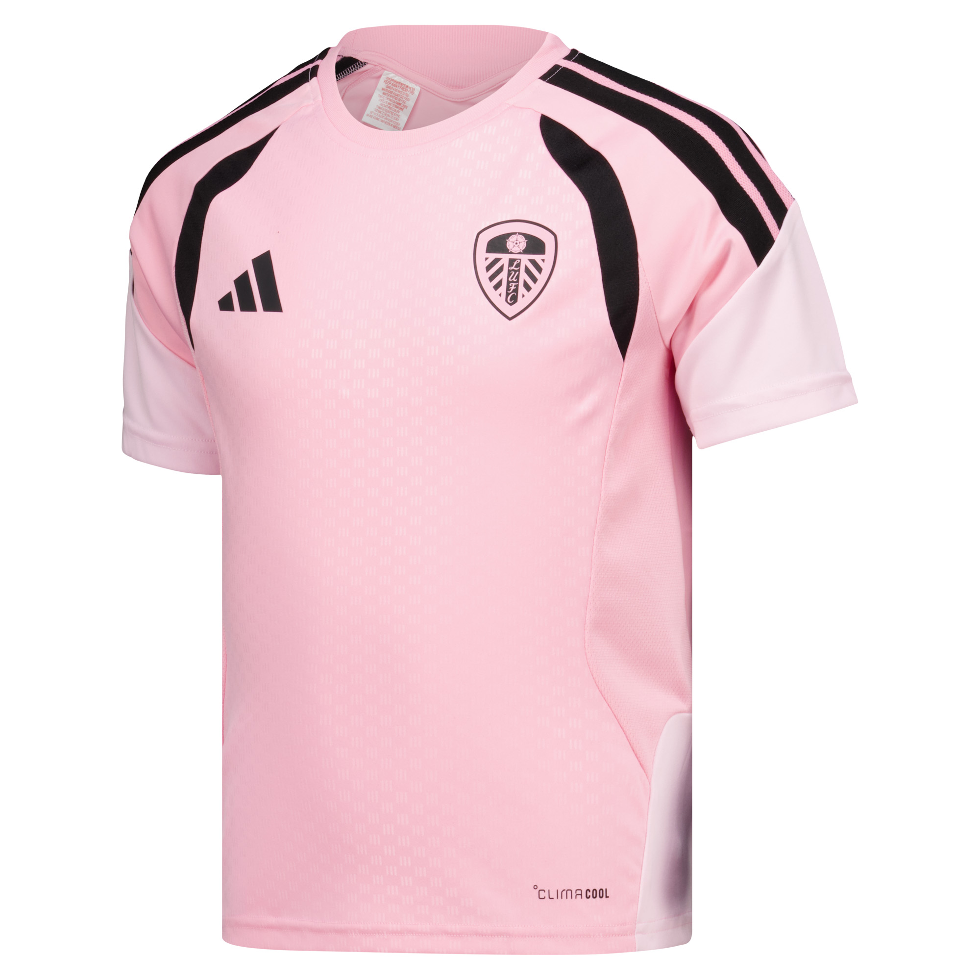 Leeds United adidas Training Jersey - Pink - Kids, , rebel_hi-res