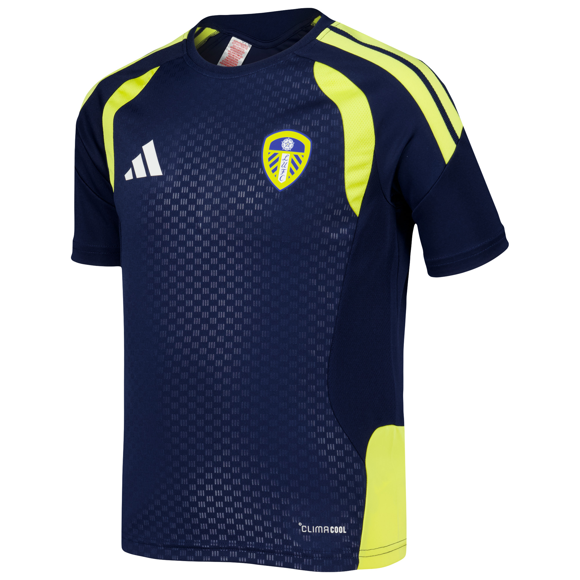Leeds United adidas Training Jersey - Navy - Kids, , rebel_hi-res