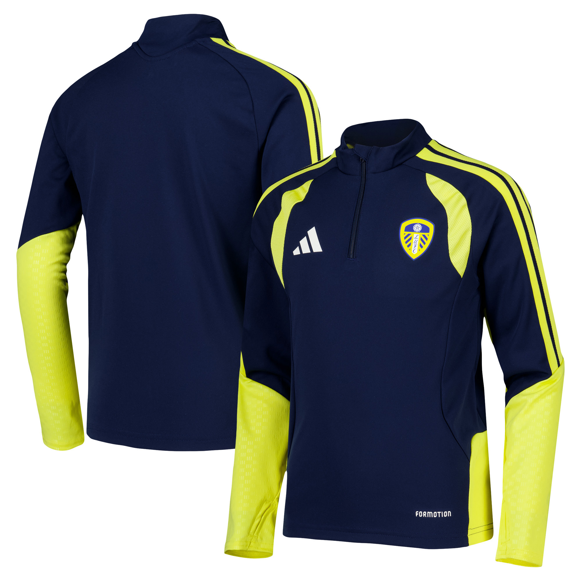 Leeds United adidas Training Top - Navy - Kids, , rebel_hi-res