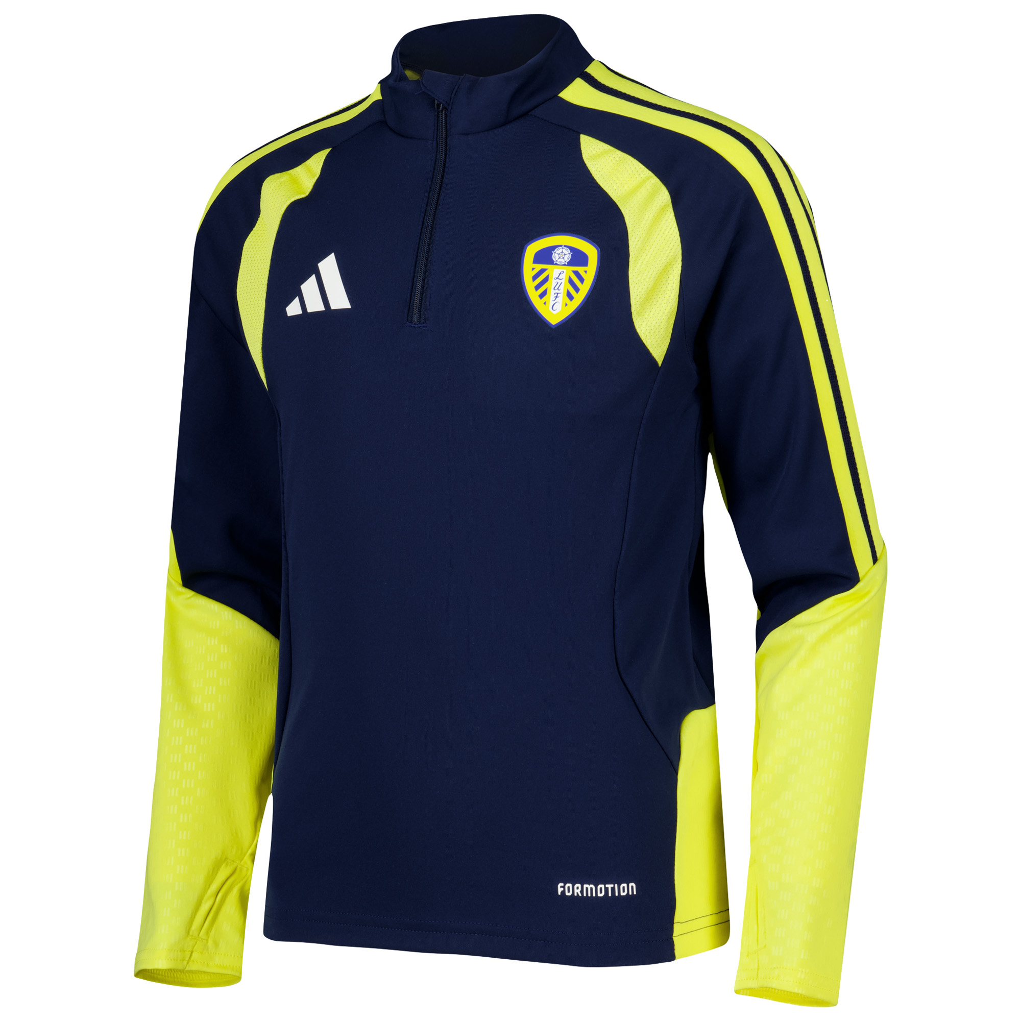 Leeds United adidas Training Top - Navy - Kids, , rebel_hi-res