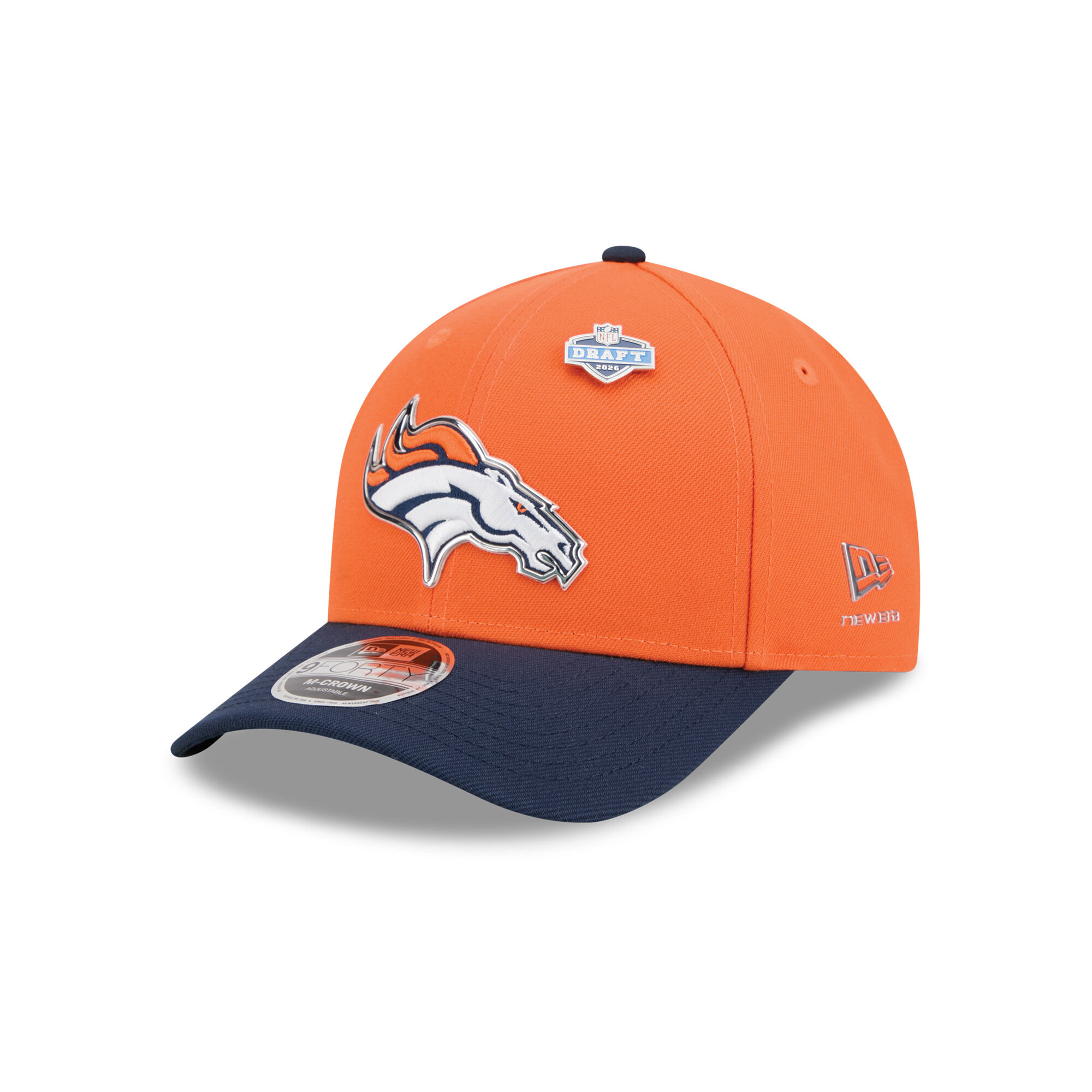 Denver Broncos New Era 2026 Draft 9Forty M Crown Cap, , rebel_hi-res