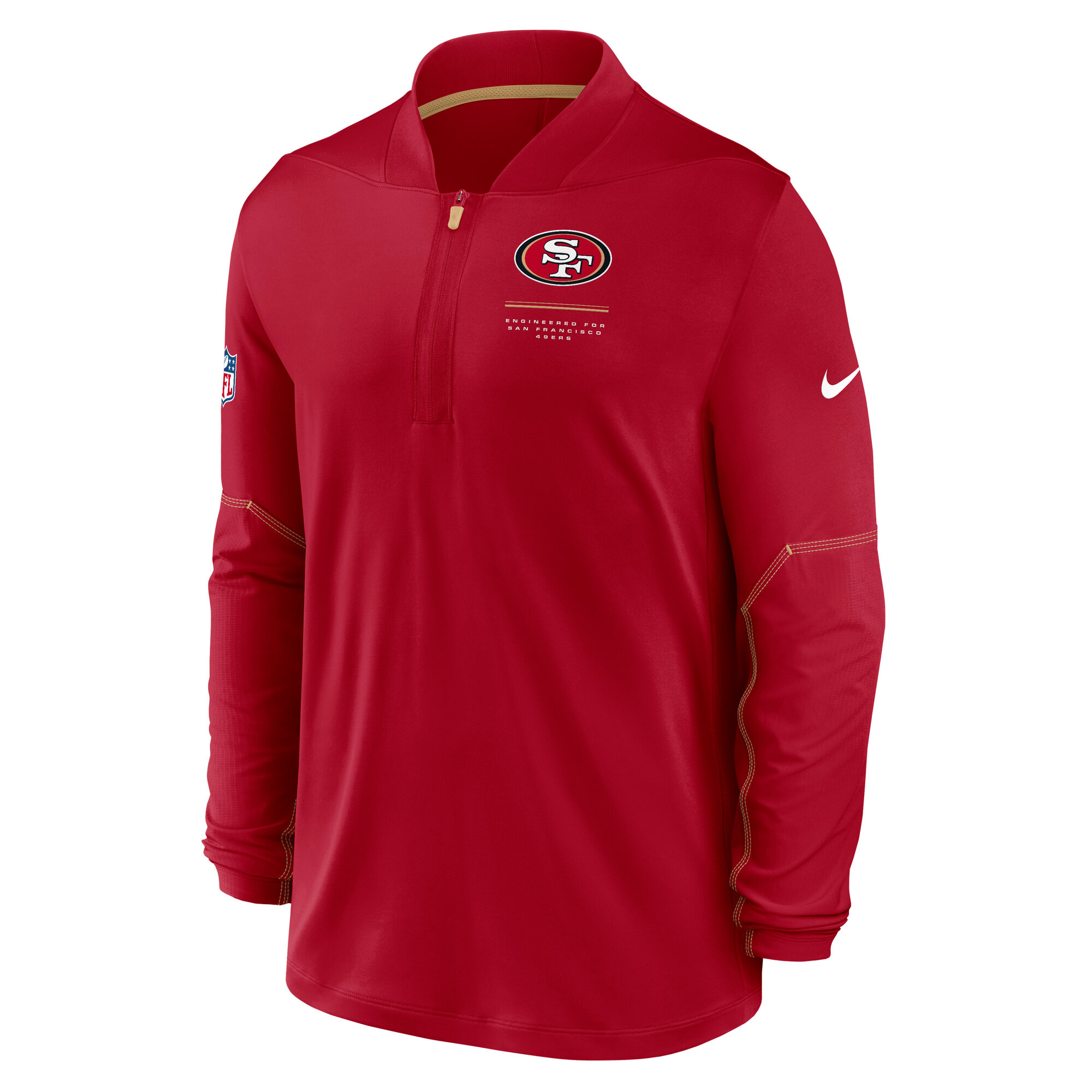 San Francisco 49ers Nike Dri-FIT Half Zip Top - Mens, , rebel_hi-res