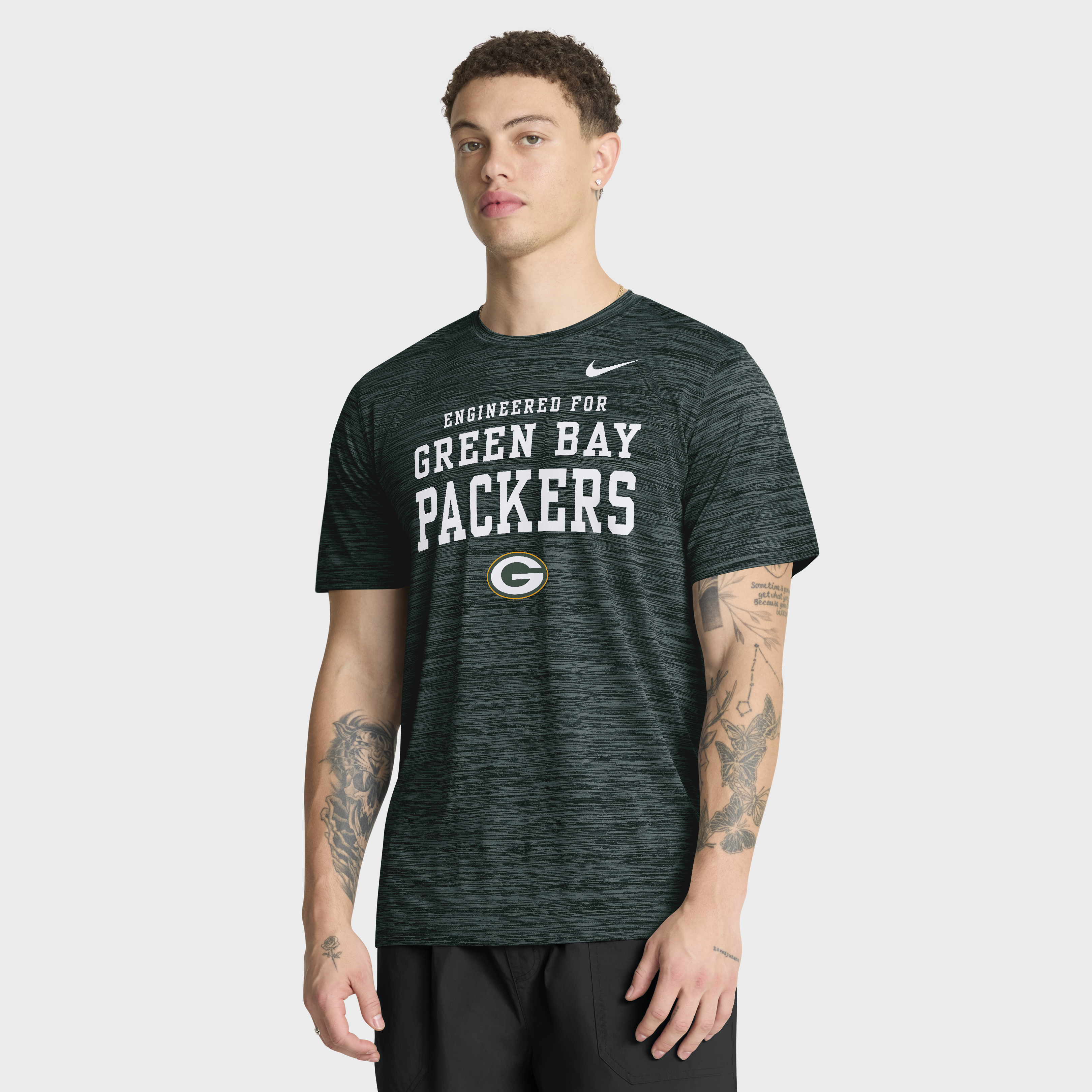 Green Bay Packers Nike Velocity Know The Game T-Shirt - Mens, , rebel_hi-res