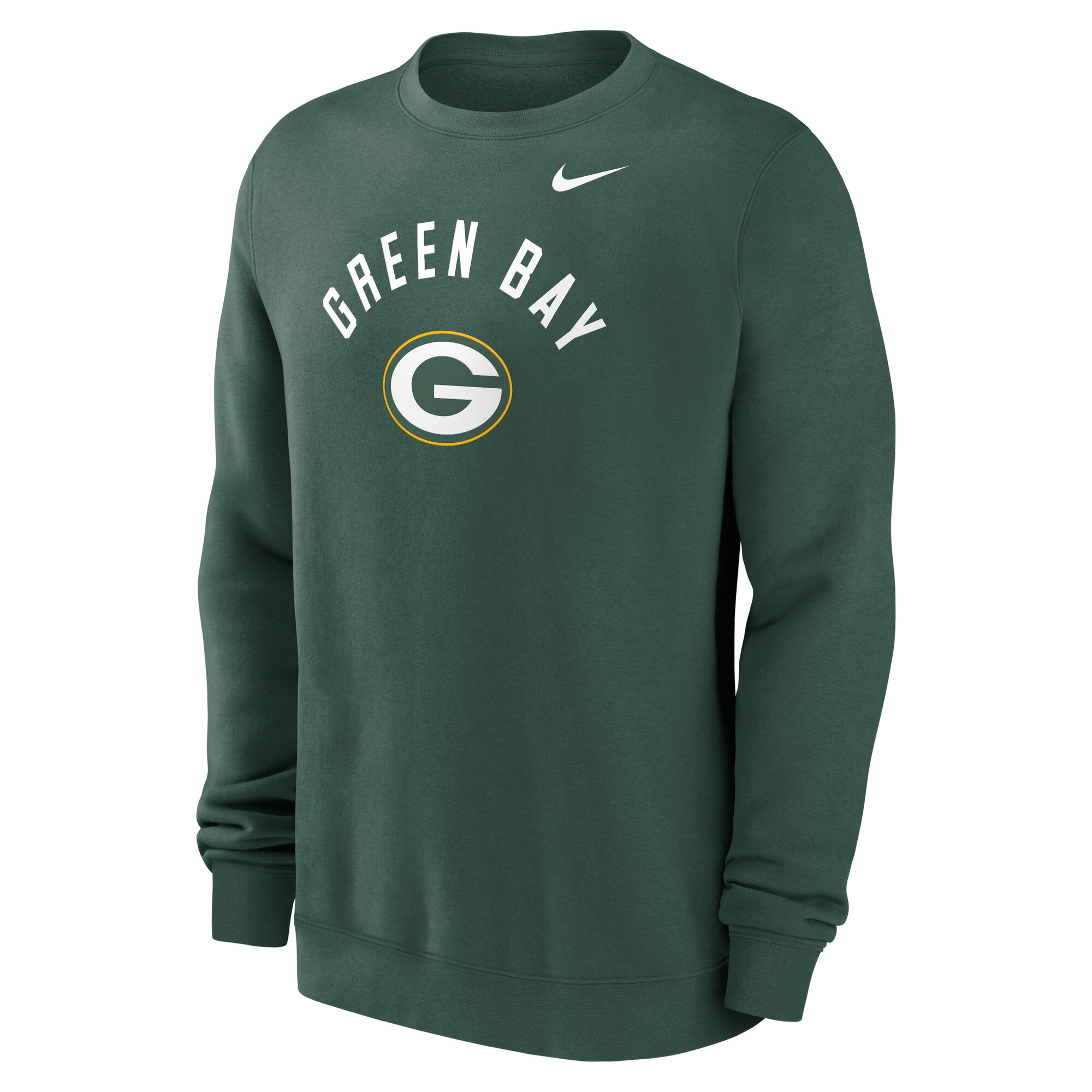 Green Bay Packers Nike Club Crew Fleece - Mens, , rebel_hi-res