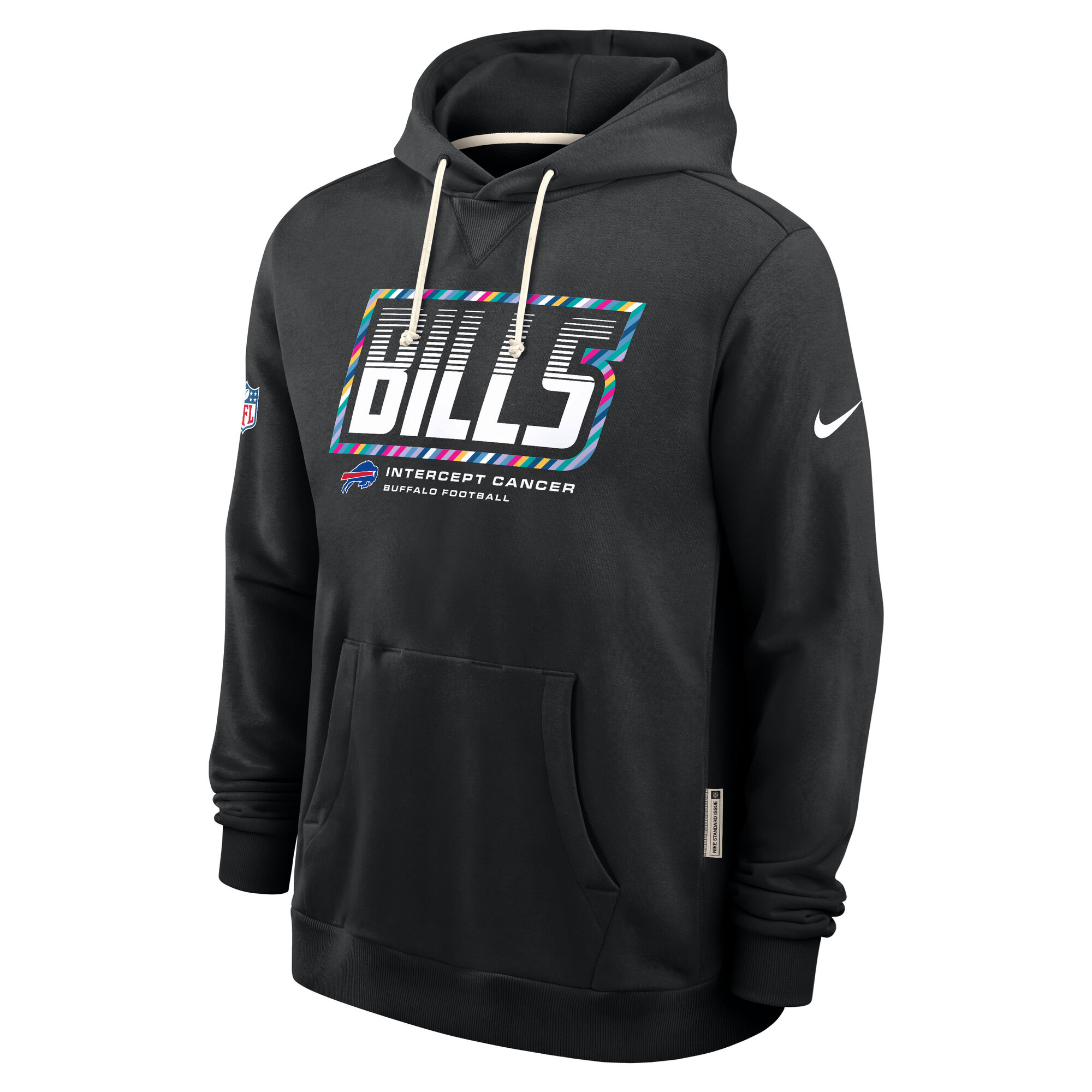 Buffalo Bills Nike Crucial Catch Dri-FIT Hoodie - Black - Mens, , rebel_hi-res