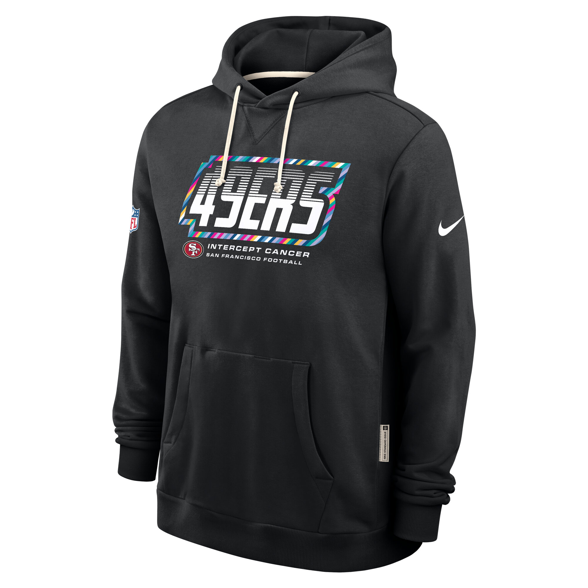 San Francisco 49ers Nike Crucial Catch Dri-FIT Hoodie - Black - Mens, , rebel_hi-res