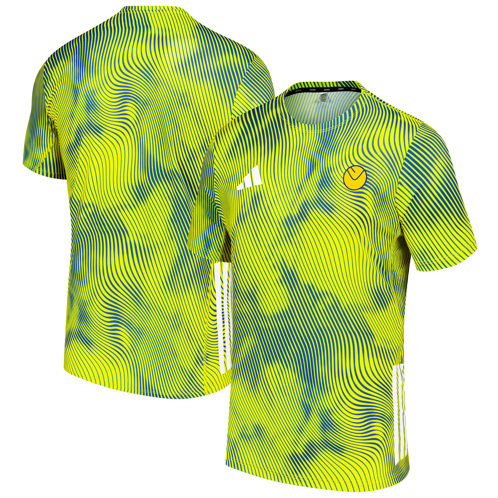 Leeds United adidas Running T-Shirt - Yellow, , rebel_hi-res