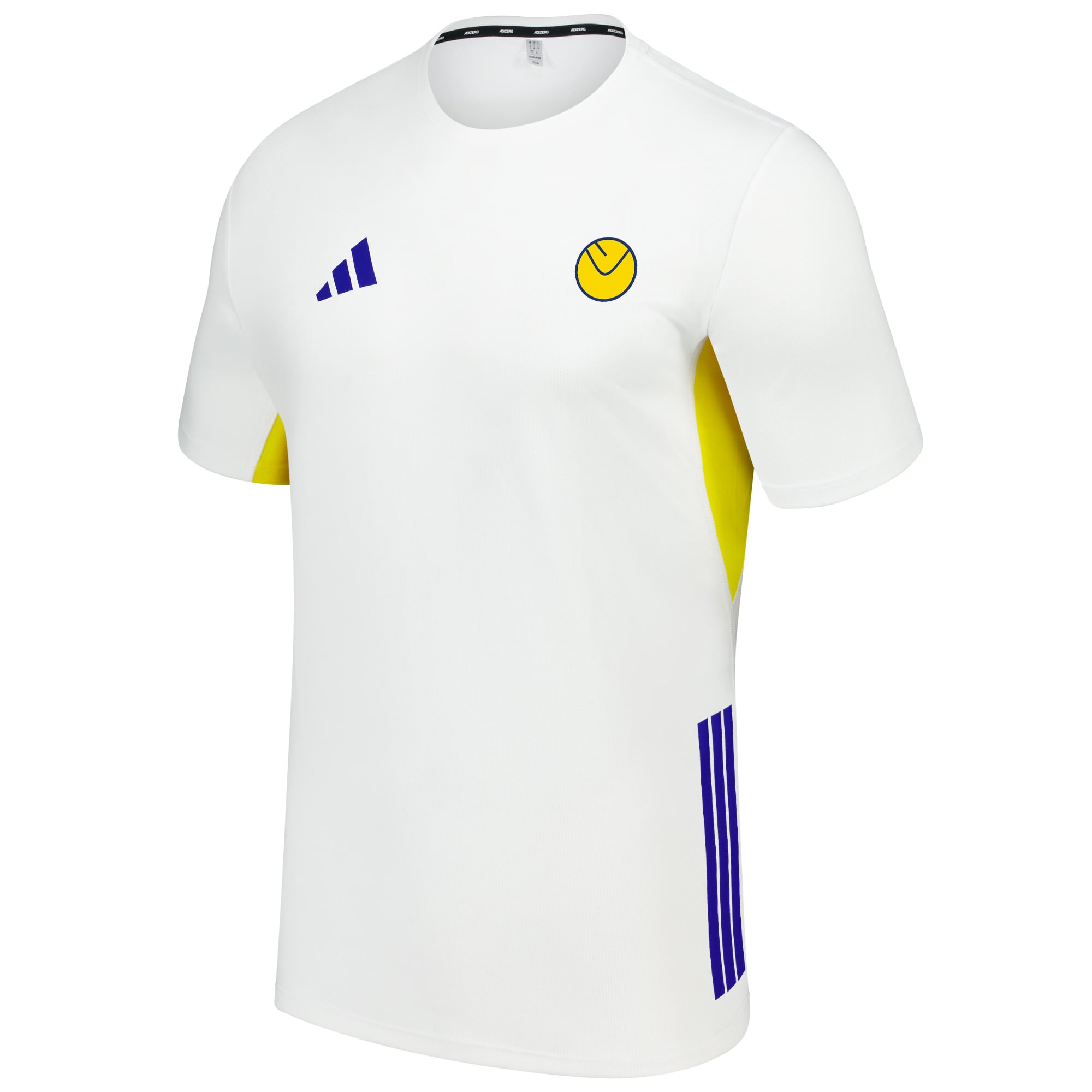 Leeds United adidas Running T-Shirt - White, , rebel_hi-res