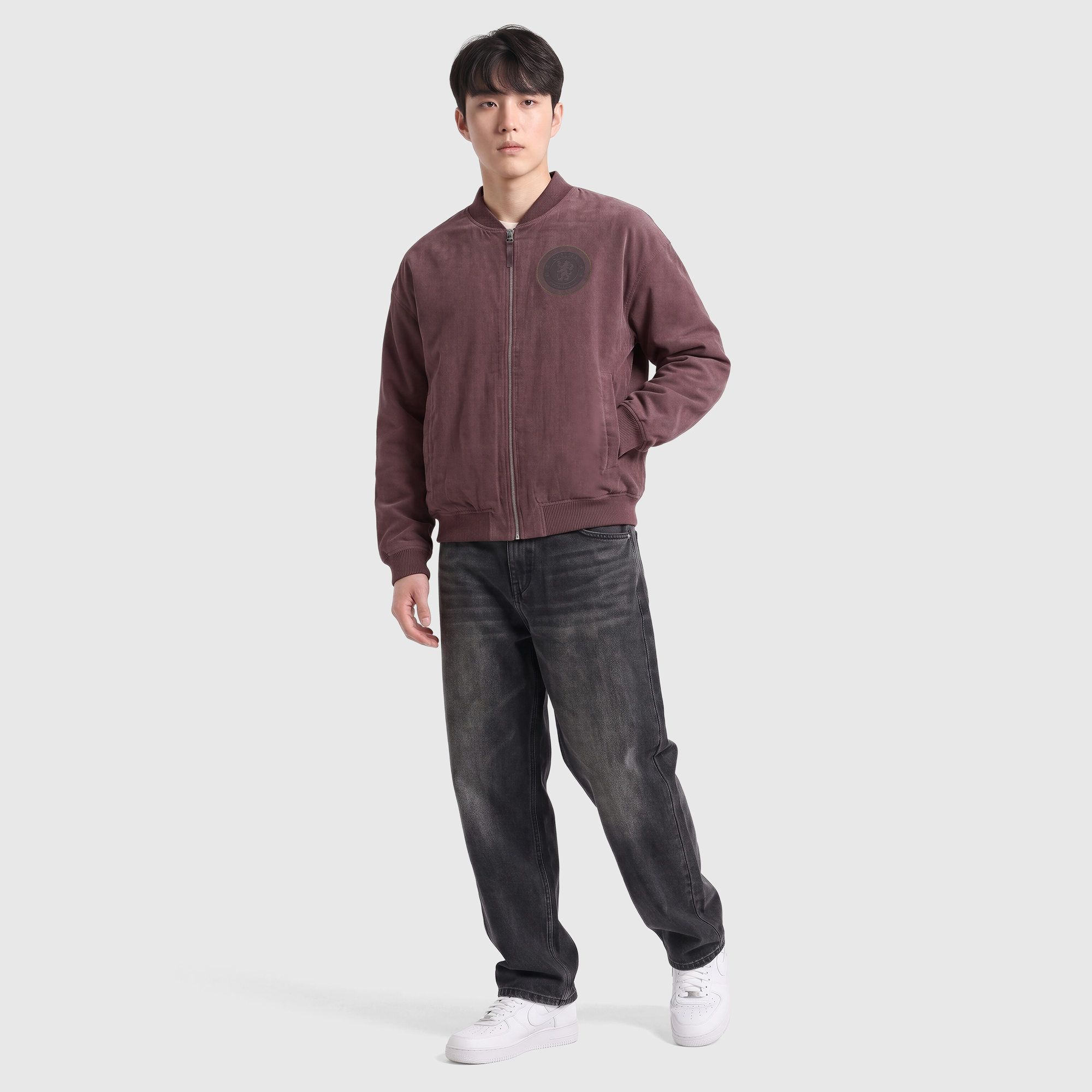 Chelsea Corduroy Bomber Jacket - Huckleberry, , rebel_hi-res