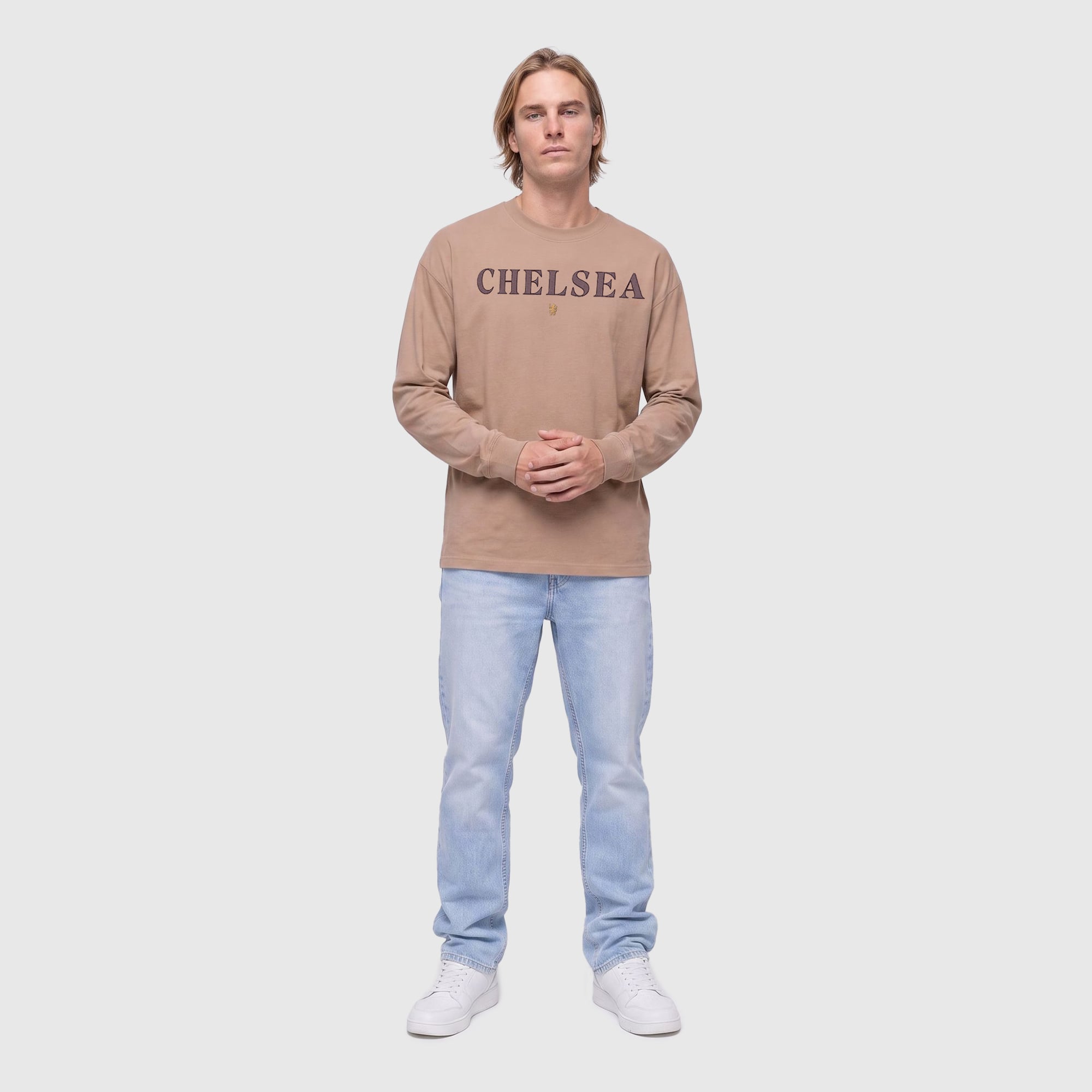 Chelsea Heavyweight Long Sleeve T-Shirt - Warm Taupe, , rebel_hi-res