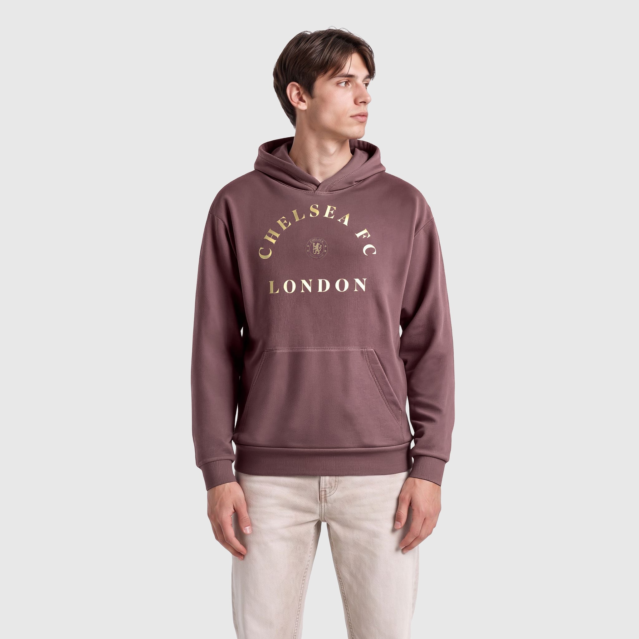 Chelsea Oversized French Terry Hoodie - Huckleberry, , rebel_hi-res