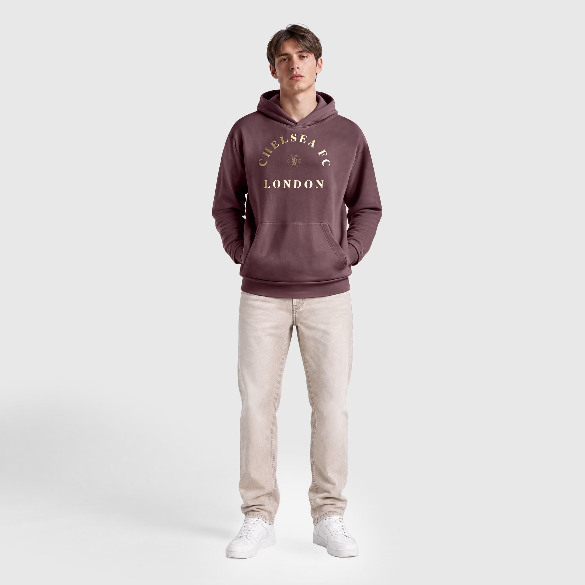 Chelsea Oversized French Terry Hoodie - Huckleberry, , rebel_hi-res