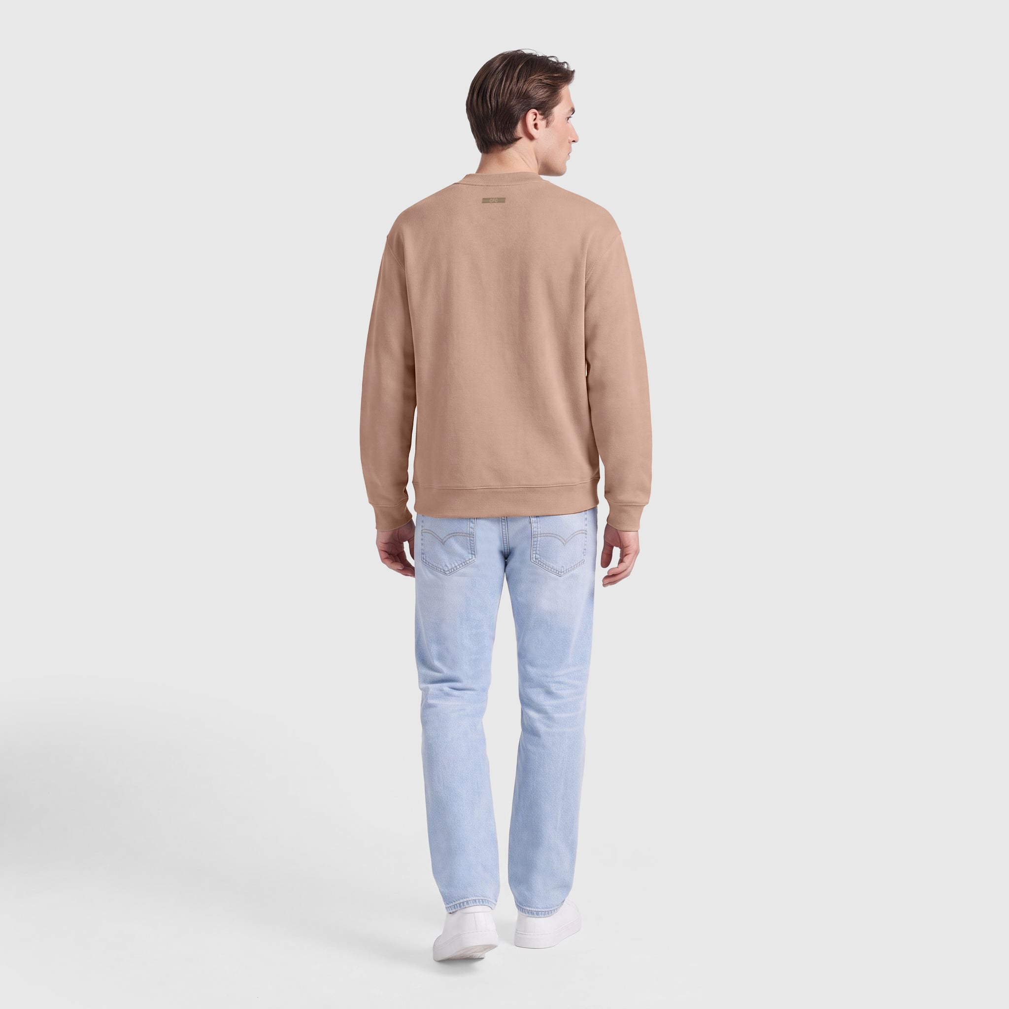 Chelsea Oversized French Terry Crew Sweatshirt - Warm Taupe, , rebel_hi-res