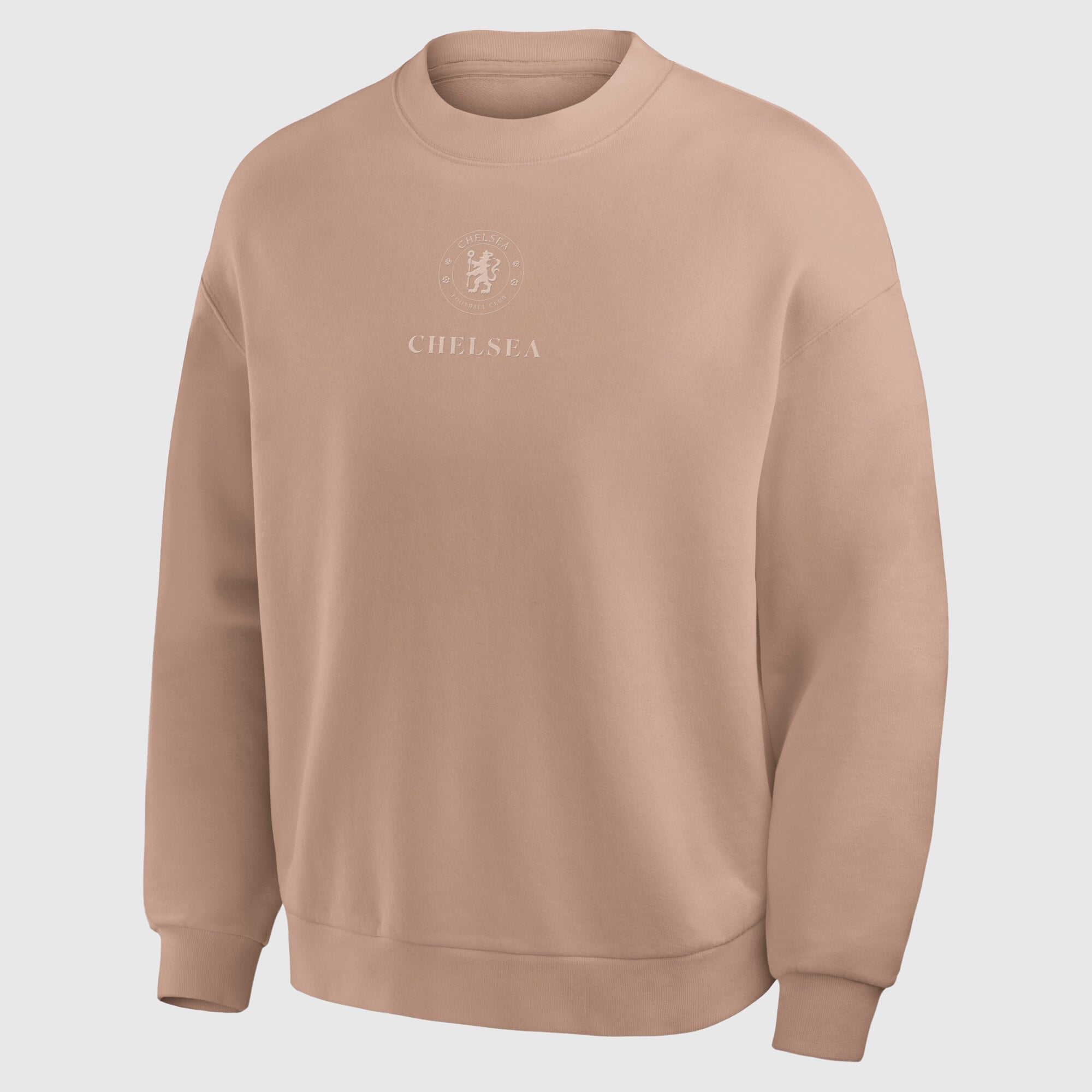 Chelsea Oversized French Terry Crew Sweatshirt - Warm Taupe, , rebel_hi-res