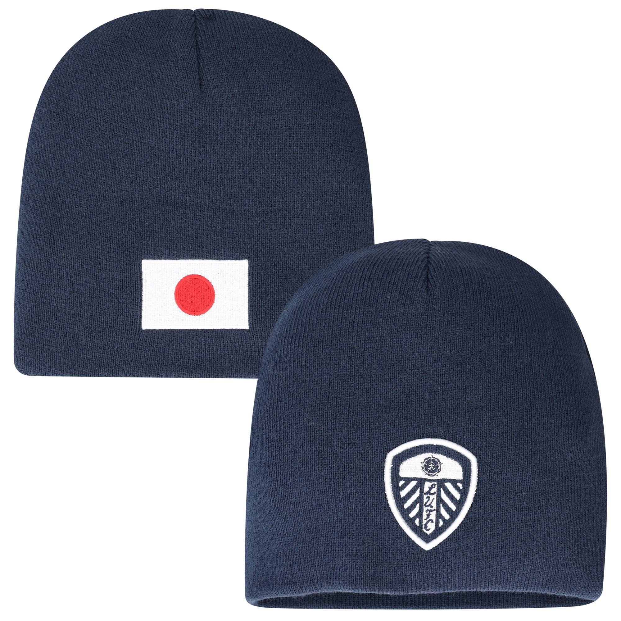 Leeds United Japan Flag Graphic Knit Beanie - Navy - Unisex, , rebel_hi-res