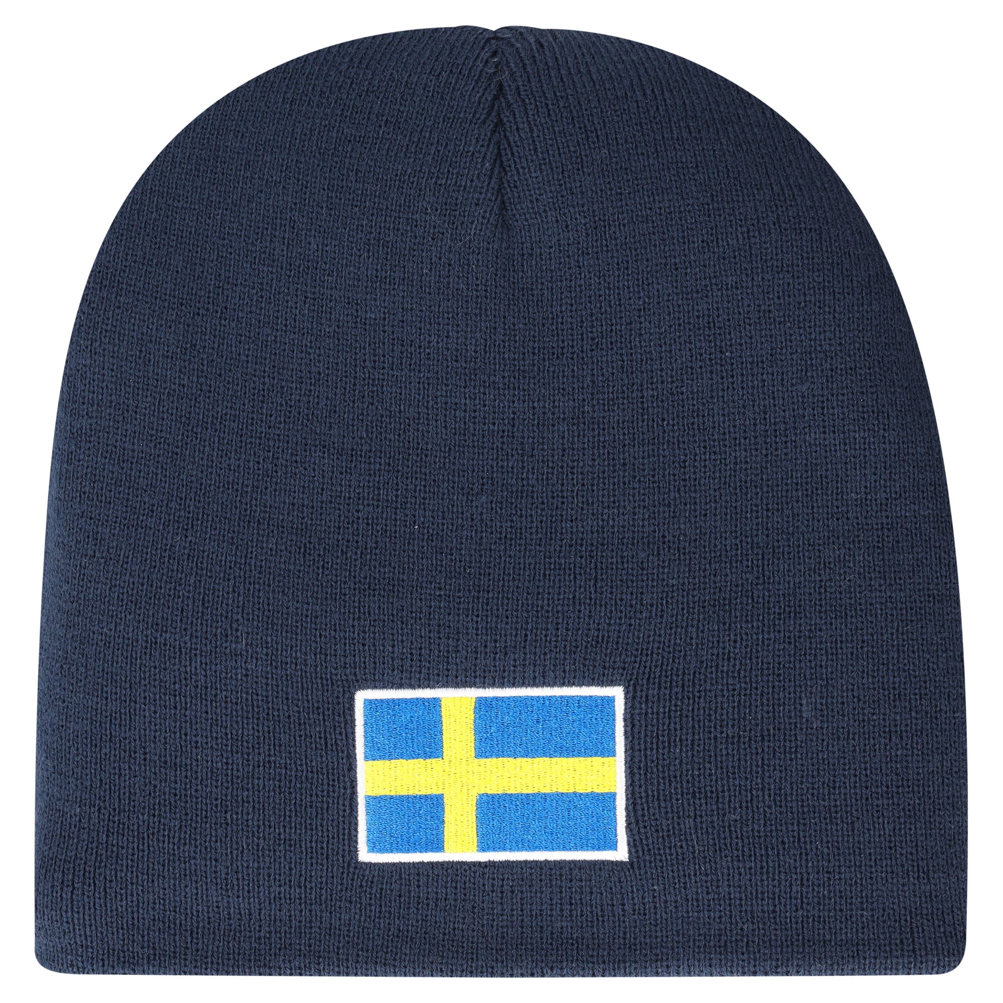Leeds United Sweden Flag Graphic Knit Beanie - Navy - Unisex, , rebel_hi-res