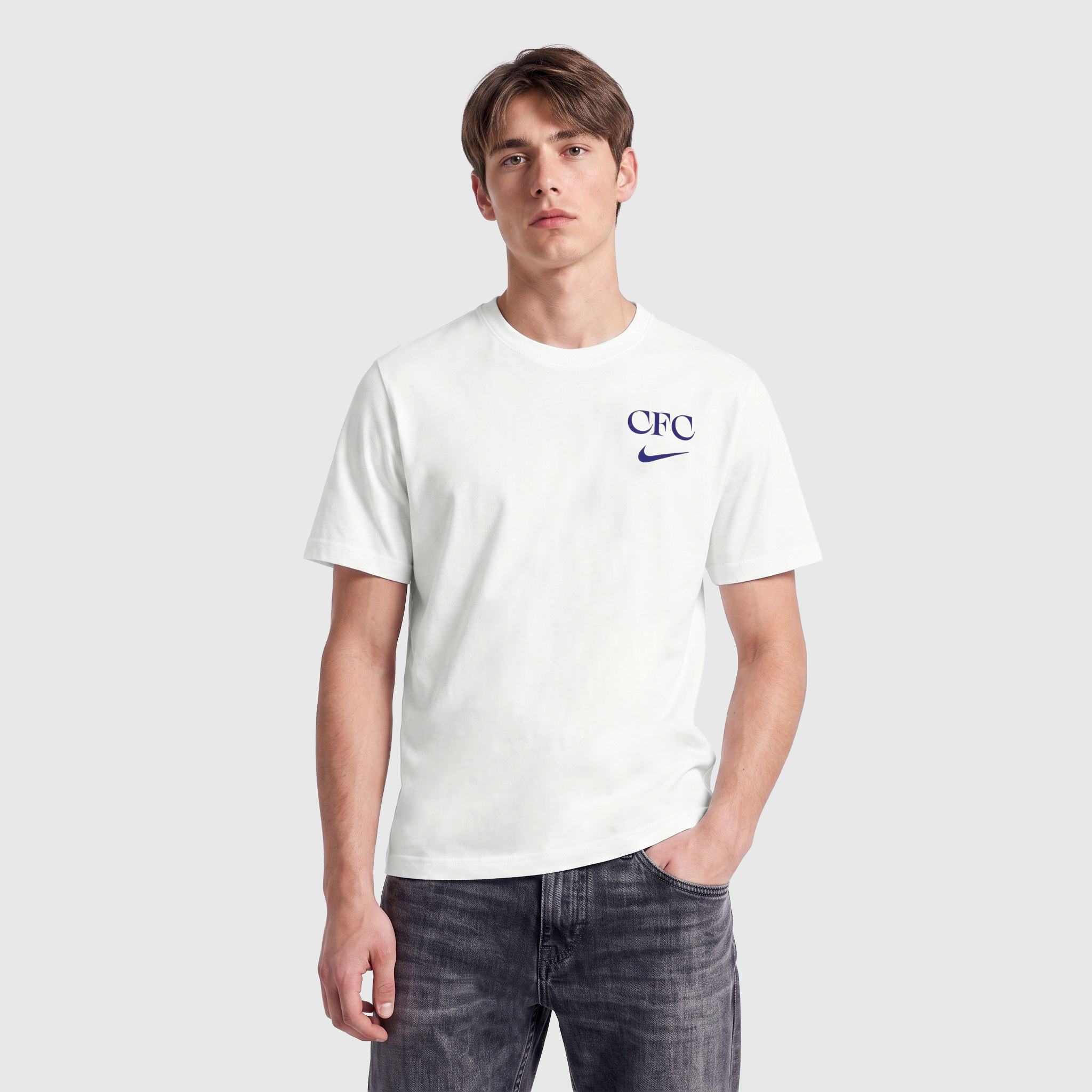 Chelsea Nike Club T-Shirt - White, , rebel_hi-res